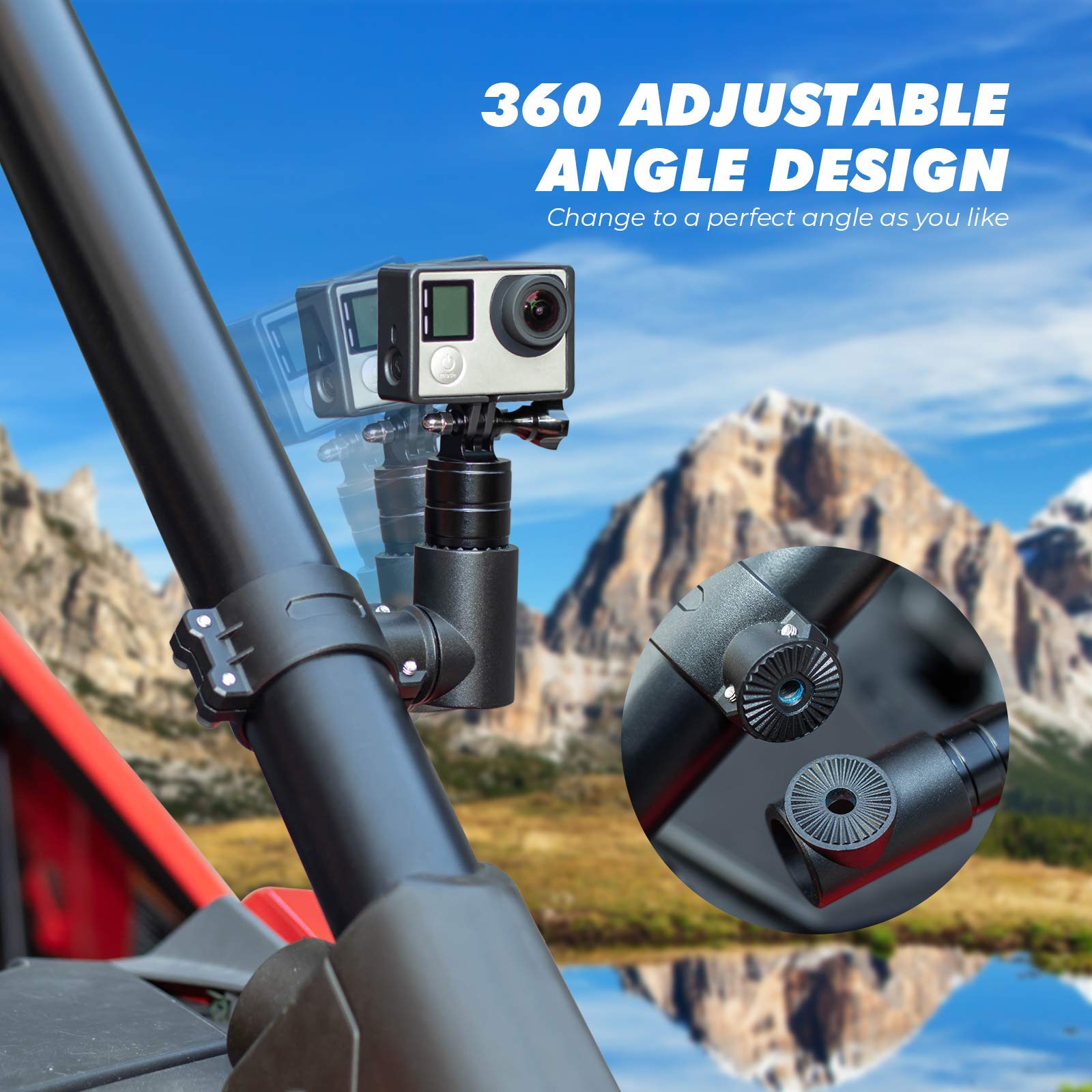 Kemimoto GoPro Camera Mount With 360° Rotation