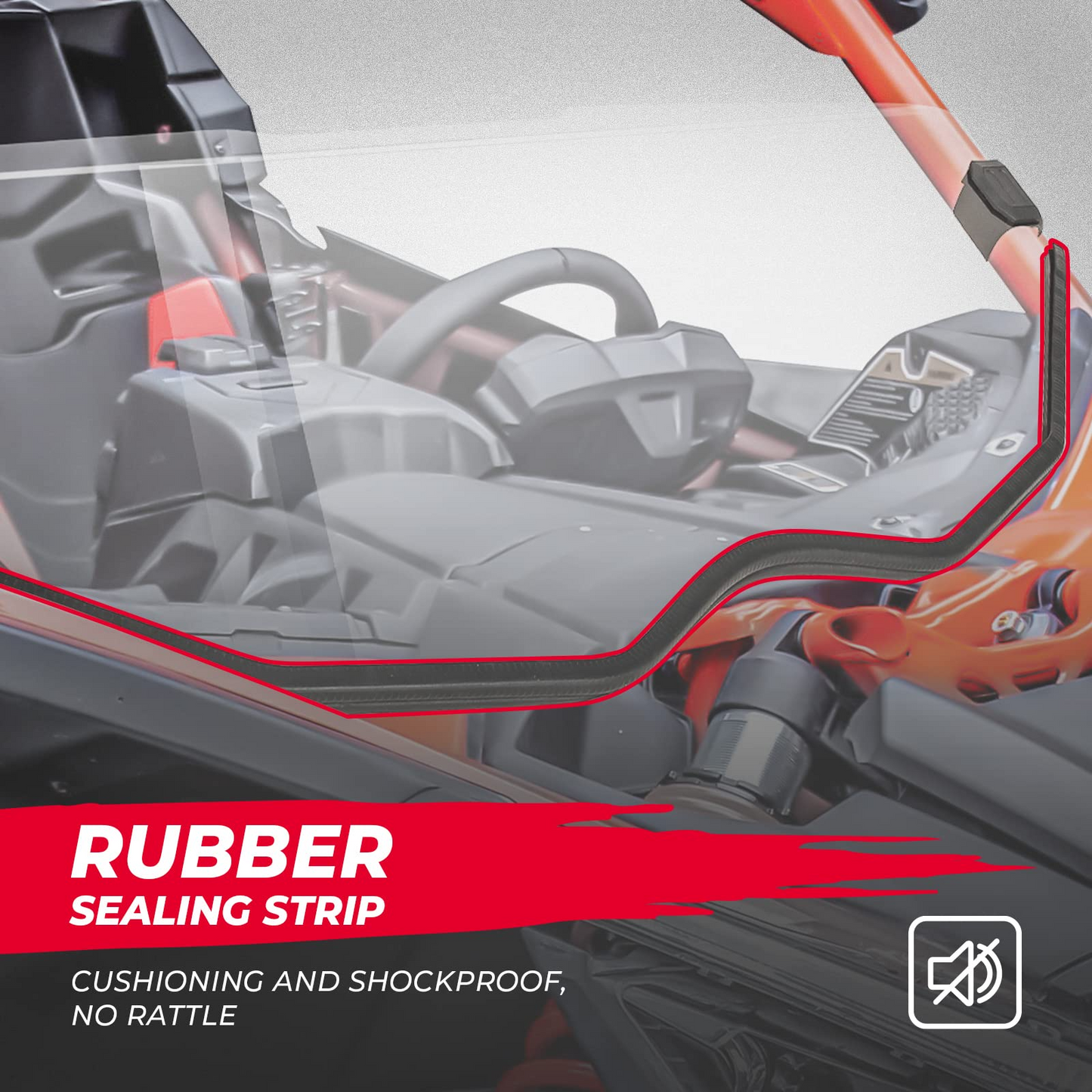 Kemimoto Front Half Windshield for Can‑Am Maverick X3