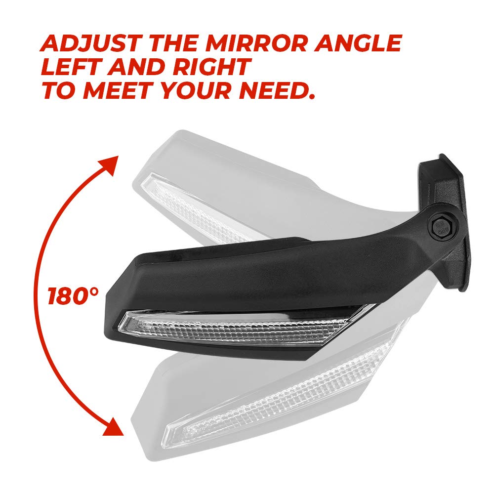Kemimoto LED Mirrors With Turn Signal For Can‑Am Maverick X3
