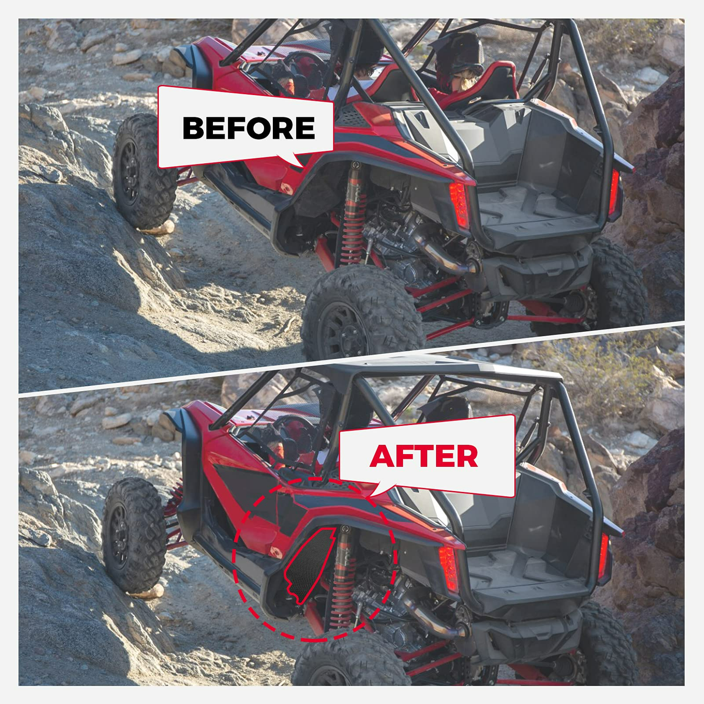 Kemimoto Mud Guard for Honda Talon 1000R/1000X 3 pcs