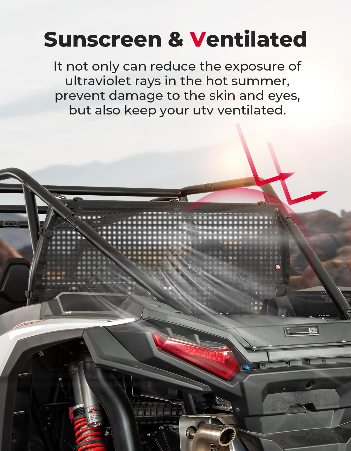 Kemimoto Rear Window Net for Polaris RZR XP 4 2024-2025