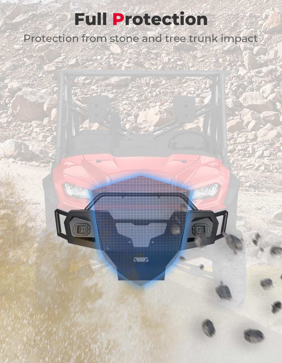 UTV Front Bumper With Lights For Pioneer 1000‑6 2023‑2024