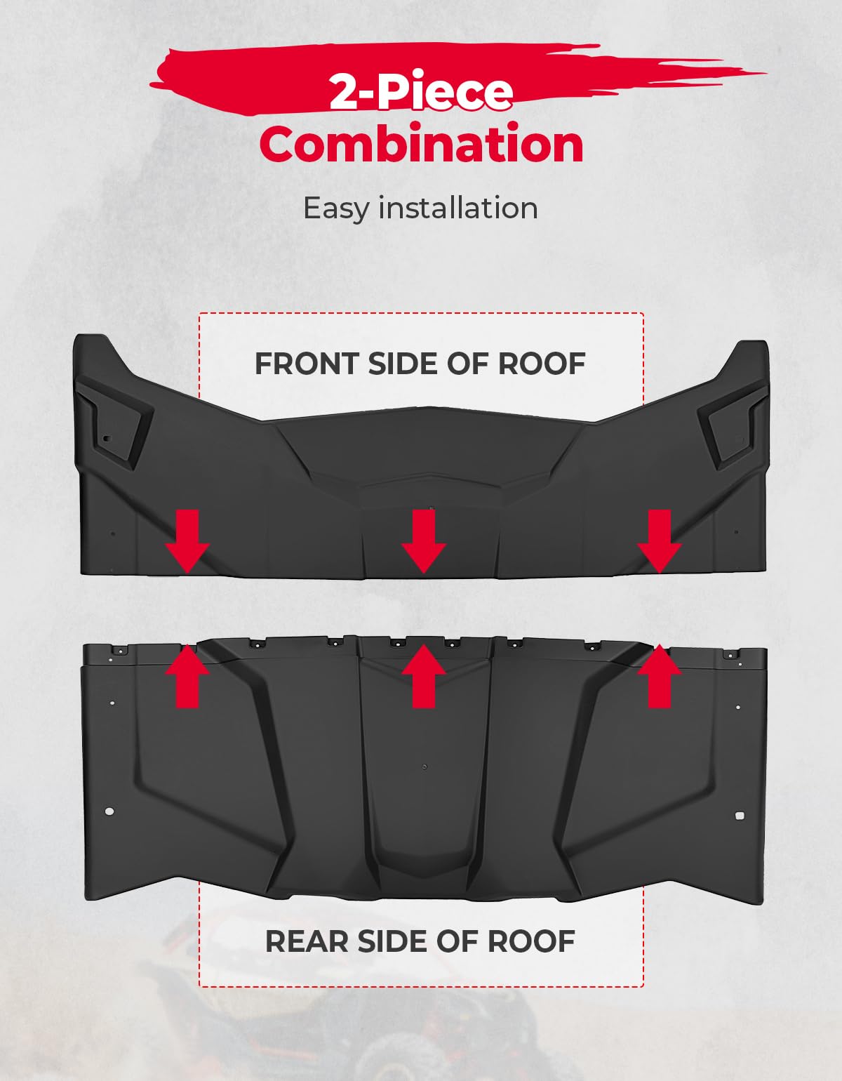 Kemimoto 2-in-1 Plastic Hard Roof for Can‑Am Maverick X3