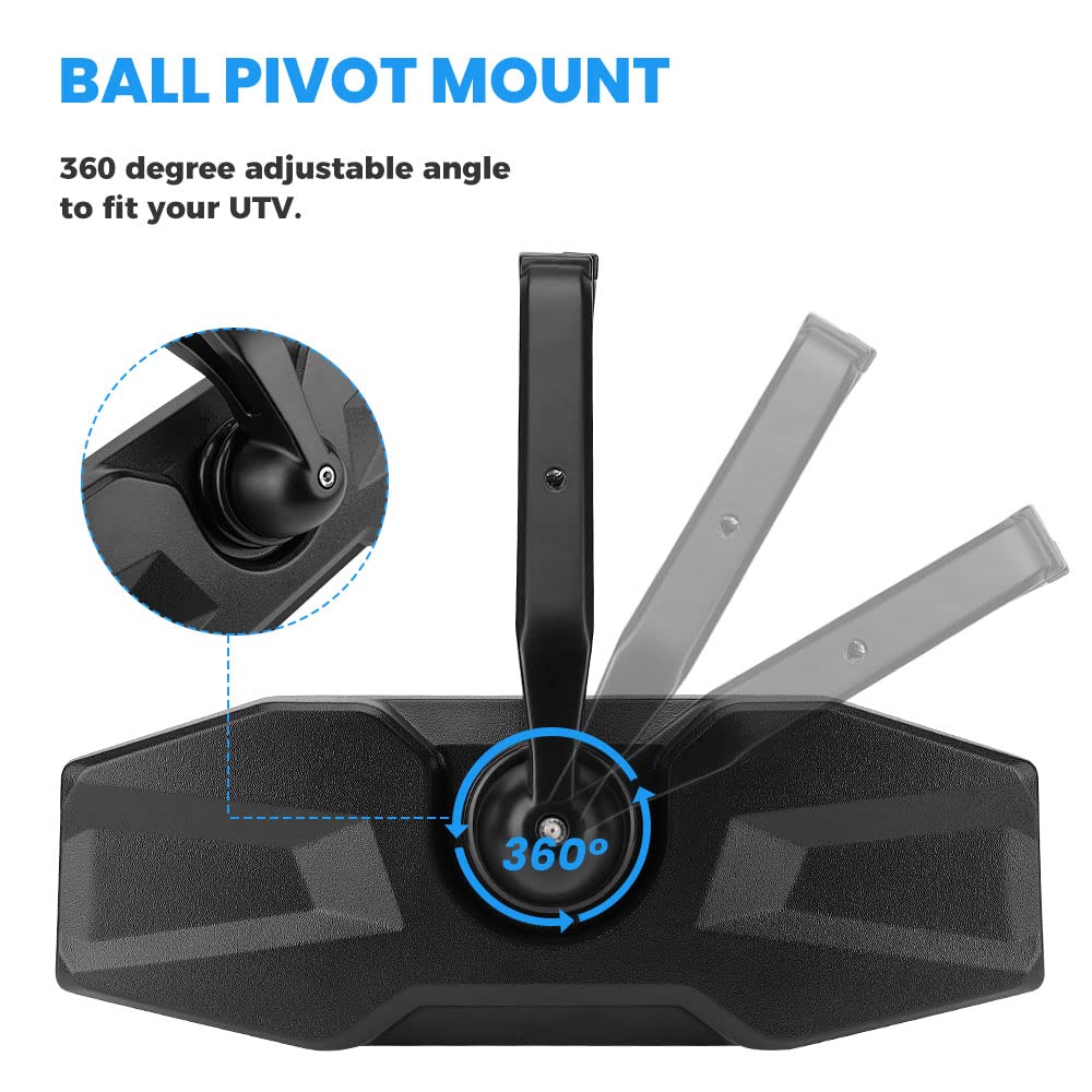 KEMIMOTO Impact‑Resistant Rear View Mirror for Polaris RZR