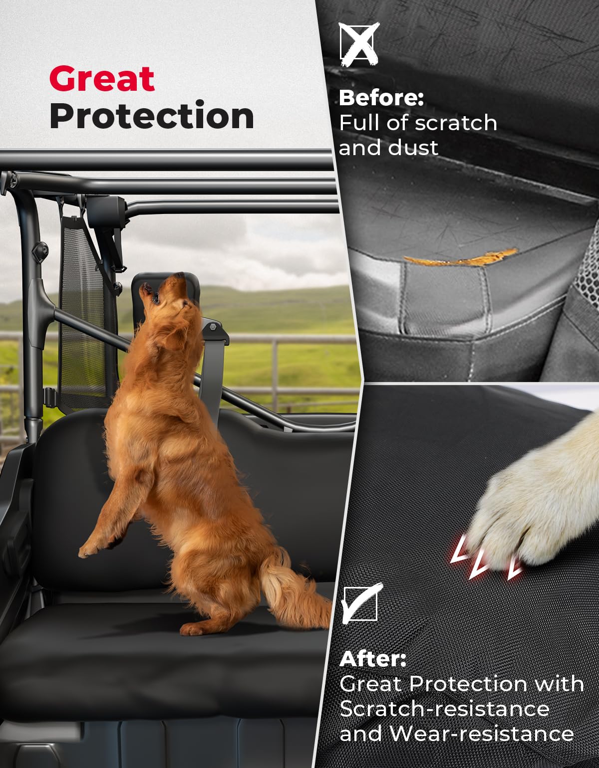 Kemimoto Upgraded Seat Covers for Honda Pioneer 1000