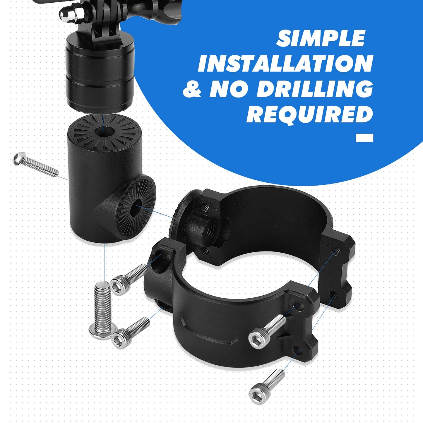 Kemimoto GoPro Camera Mount With 360° Rotation