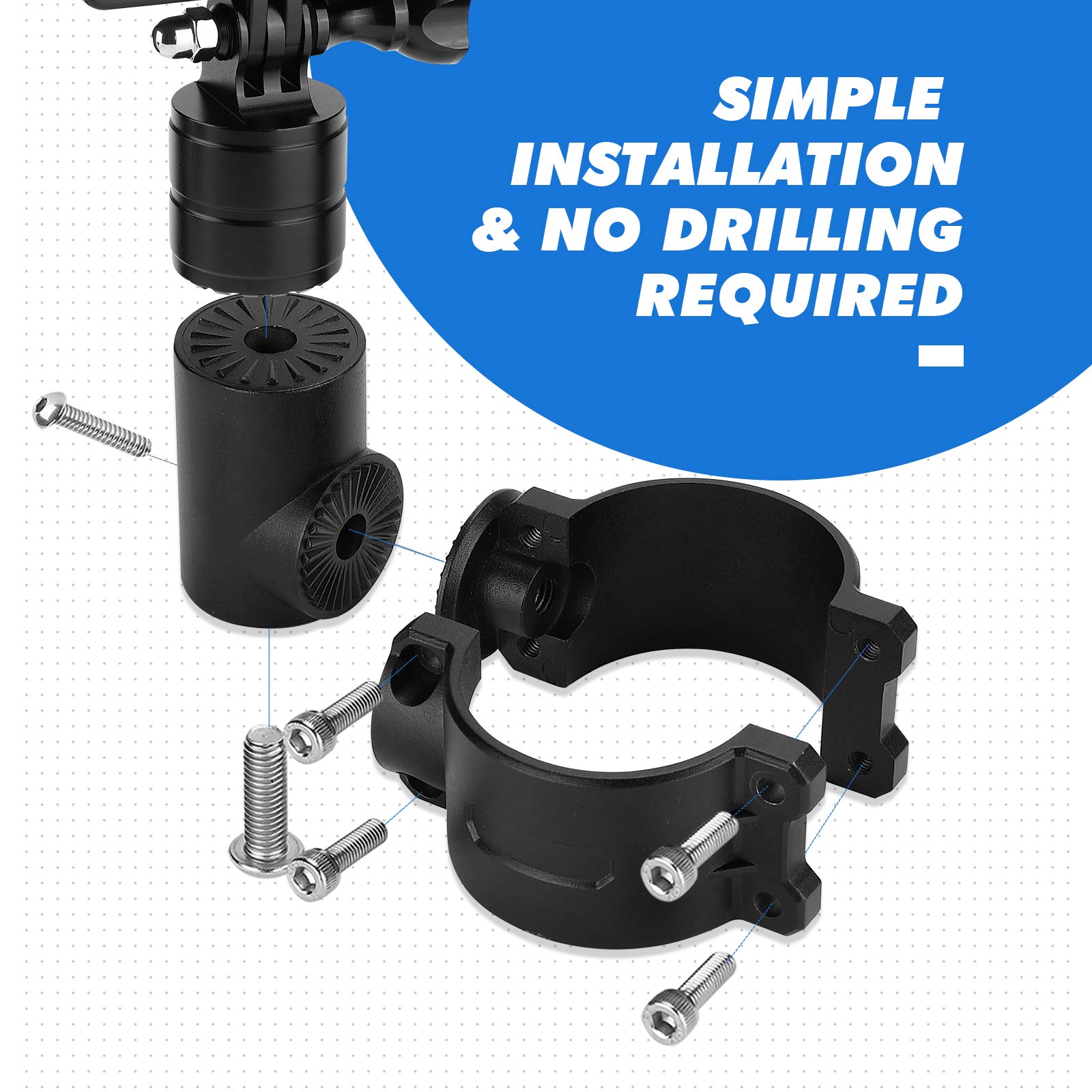 Kemimoto GoPro Camera Mount With 360° Rotation
