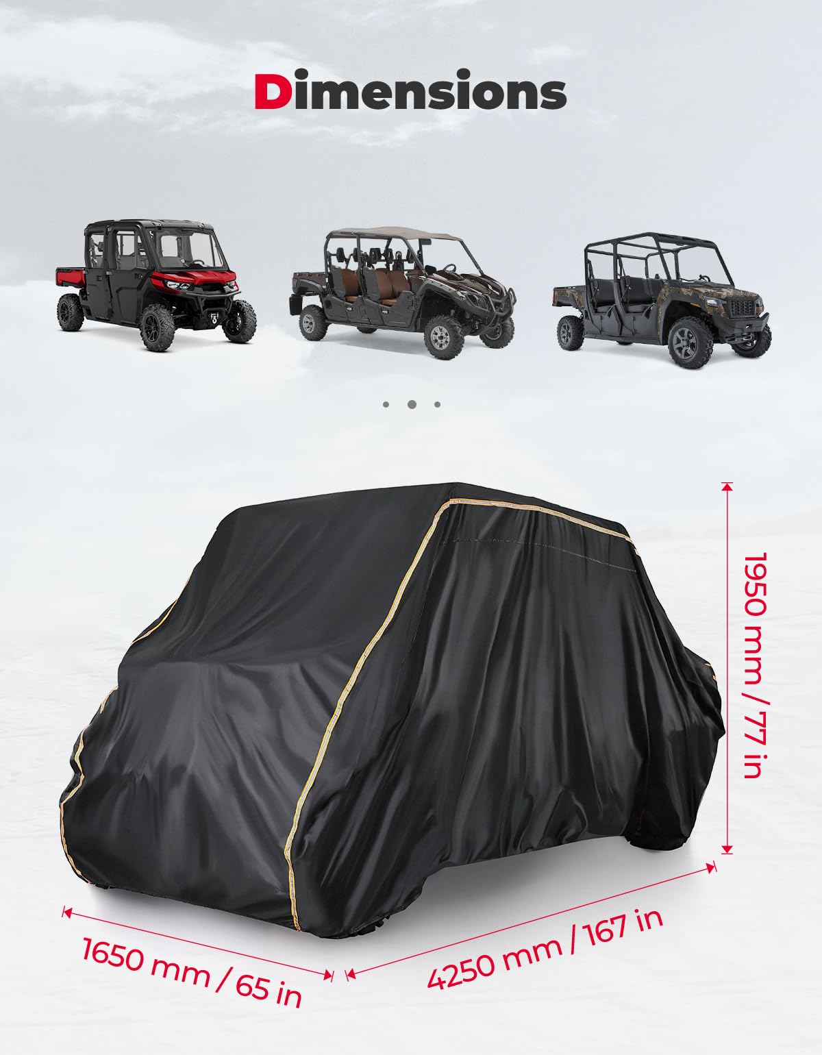 Kemimoto 4-6 Seater UTV 420D Waterproof Cover