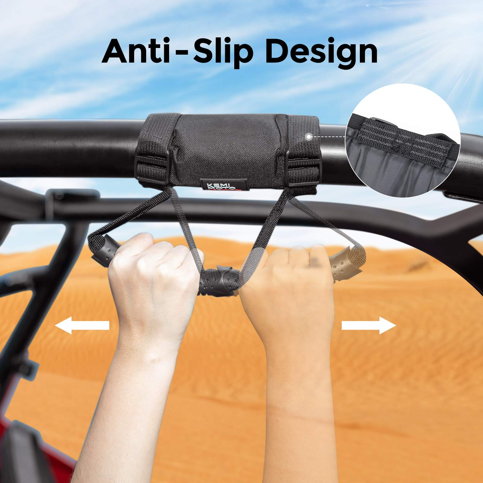 KEMIMOTO UTV Grab Handles 2 Pack Heavy-Duty Roll Bar