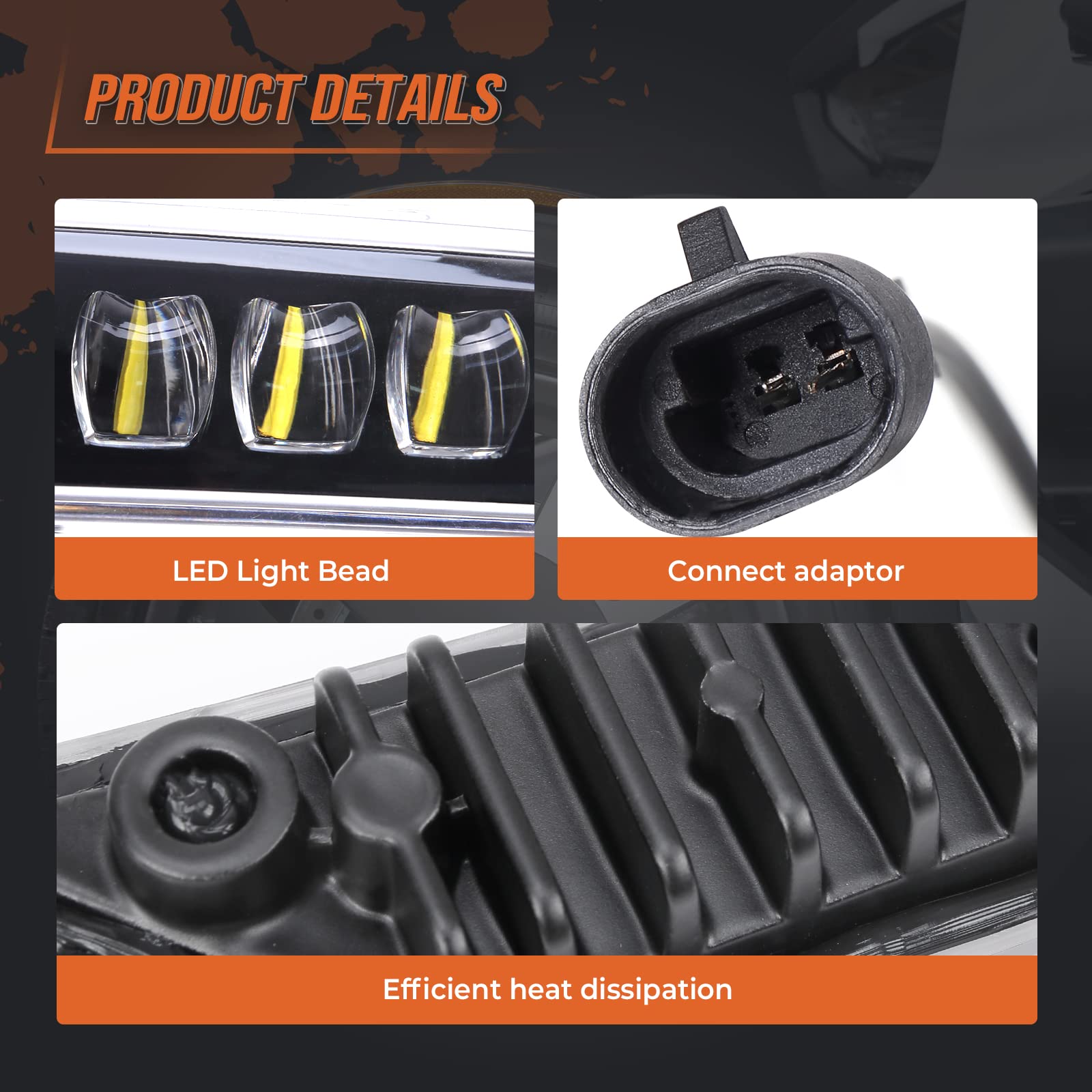Kemimoto LED Front Bumper Light Bar for Can‑Am Ryker 600/900
