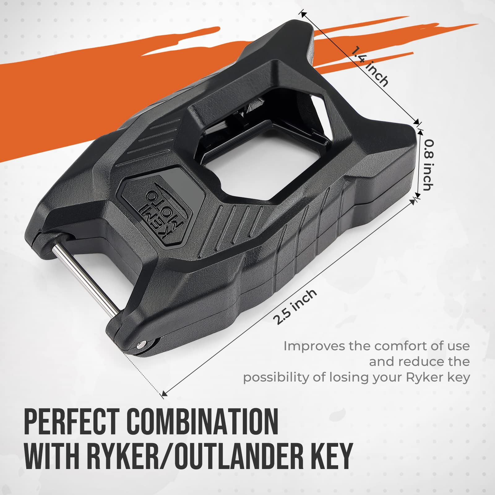 Kemimoto Flip-Top Ignition Key Holder for Can‑Am Ryker Outlander