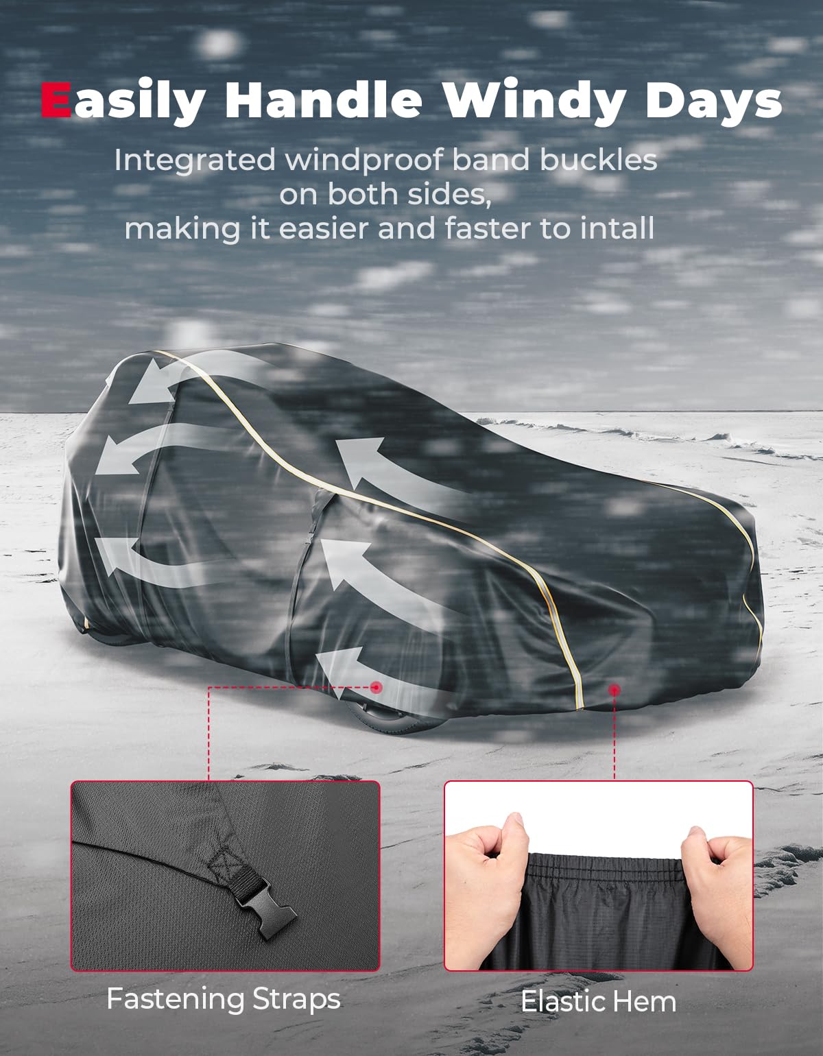 Kemimoto Full Cover with Reflective Strips for Polaris Slingshot 2015-2025