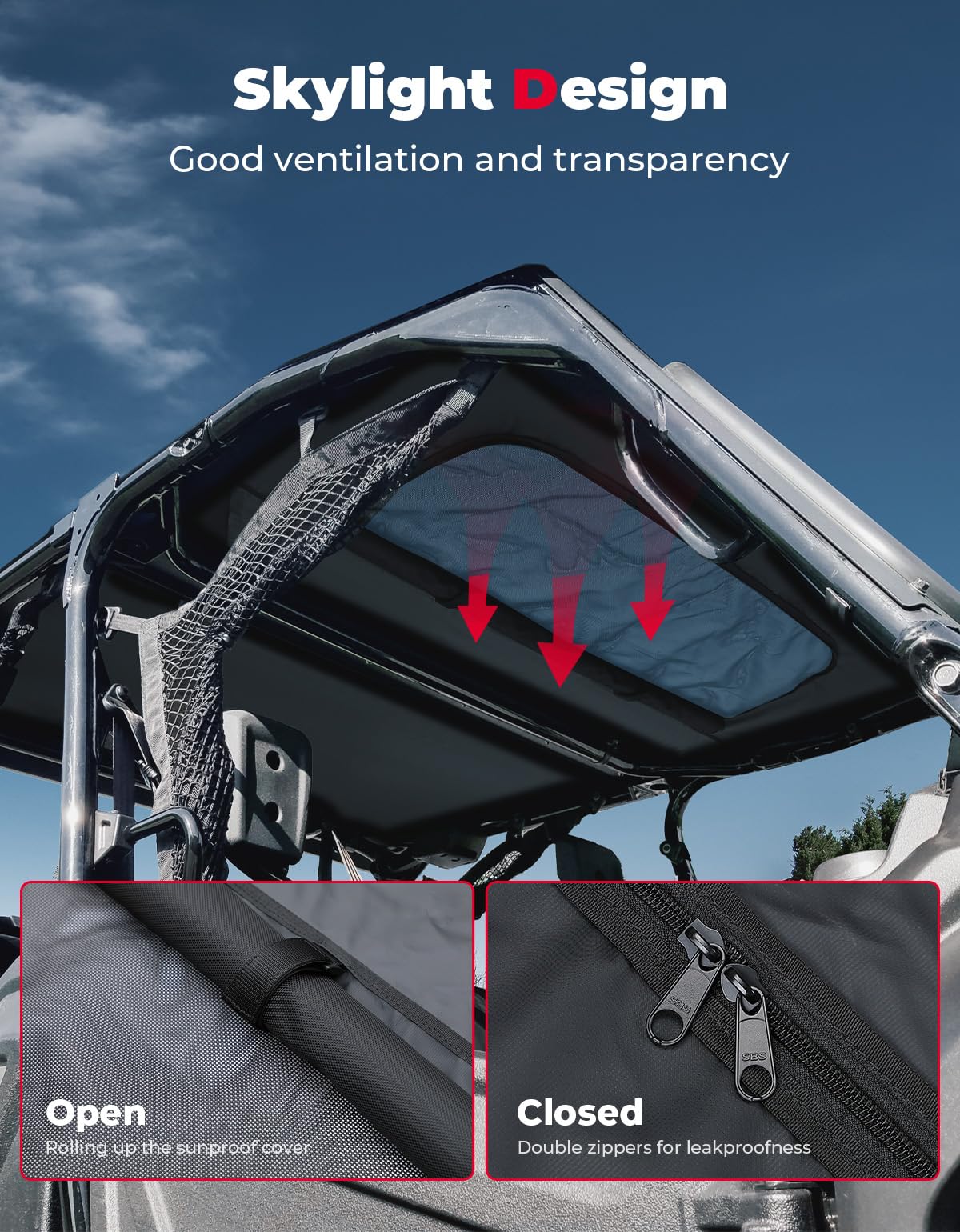 Kemimoto Upgraded Soft Roof for Pioneer 1000-5 2016-2023
