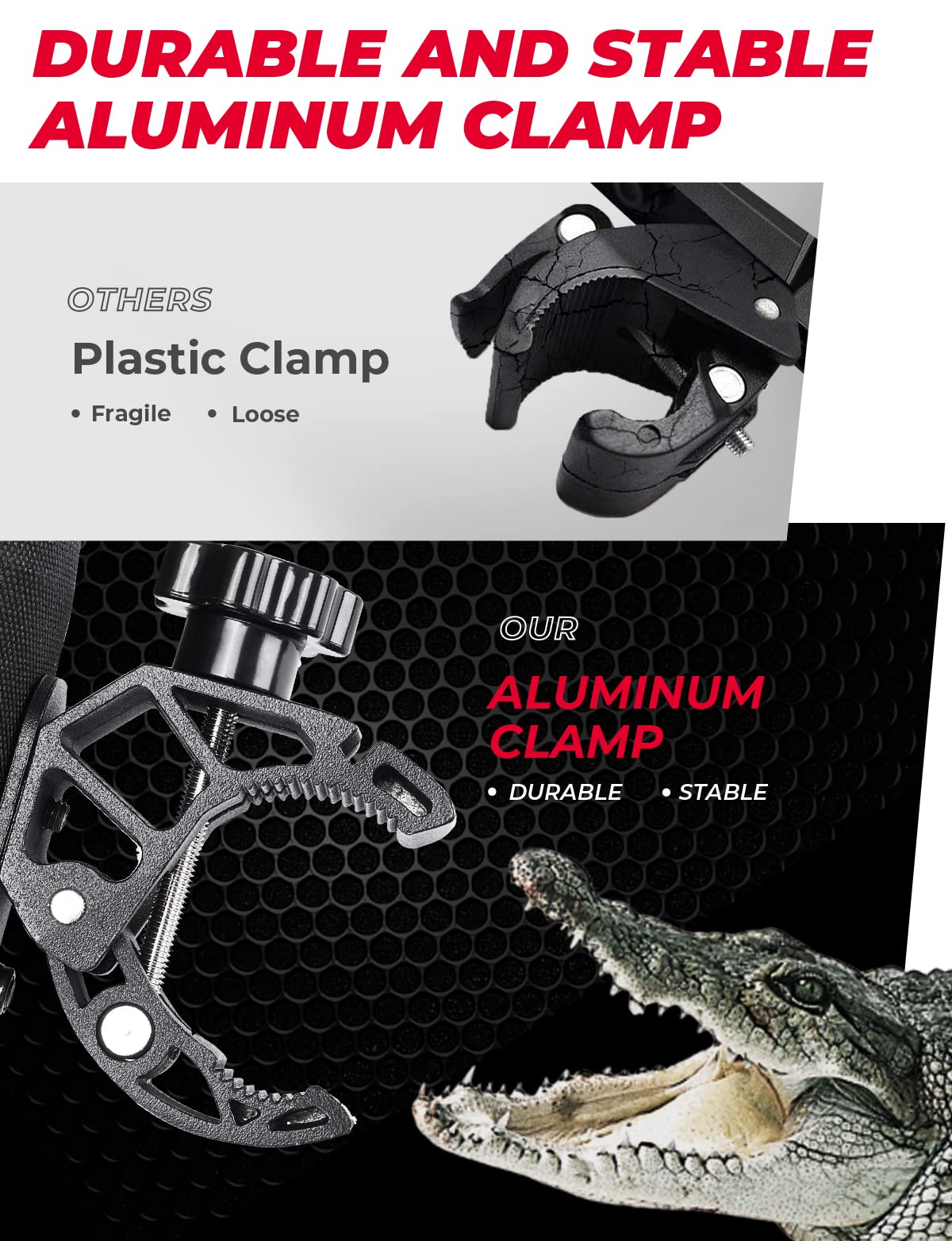 Kemimoto Oxford Fabric Cup Holder with Alligator Clamp for UTV