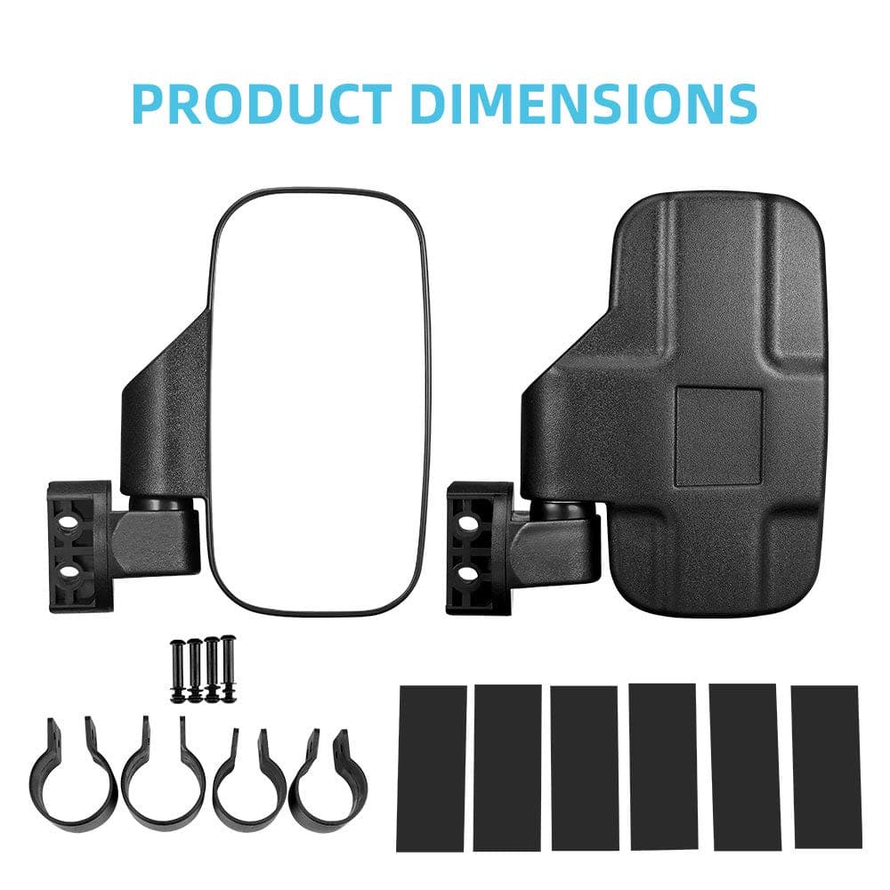 Kemimoto 360° Adjustable Side Mirrors for Can‑Am Maverick X3/RZR