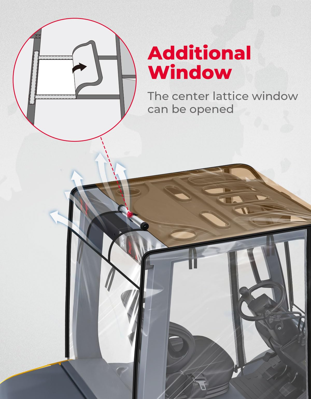 Kemimoto Universal Clear Forklift Cab Enclosure 8000 lb Capacity