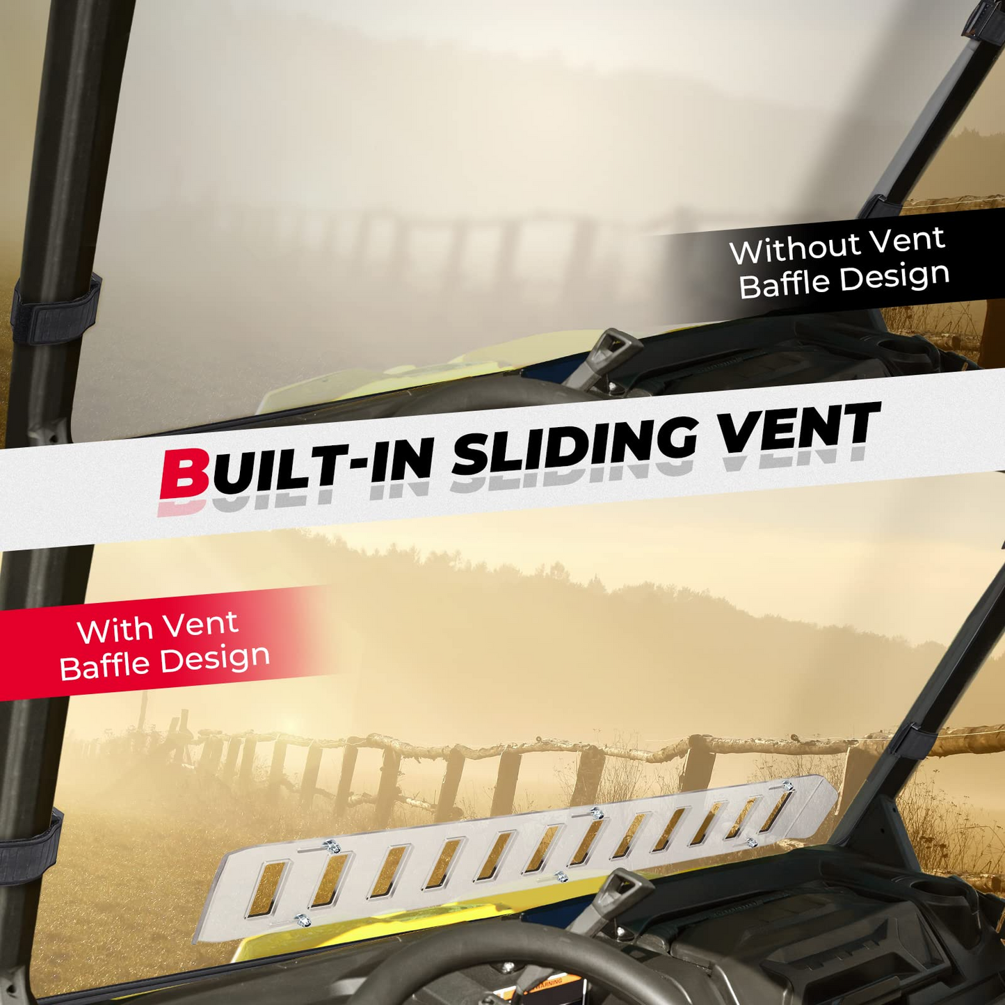 Front Vented Full Windshield for Can Am Defender HD 5/ 8 / 10 / MAX