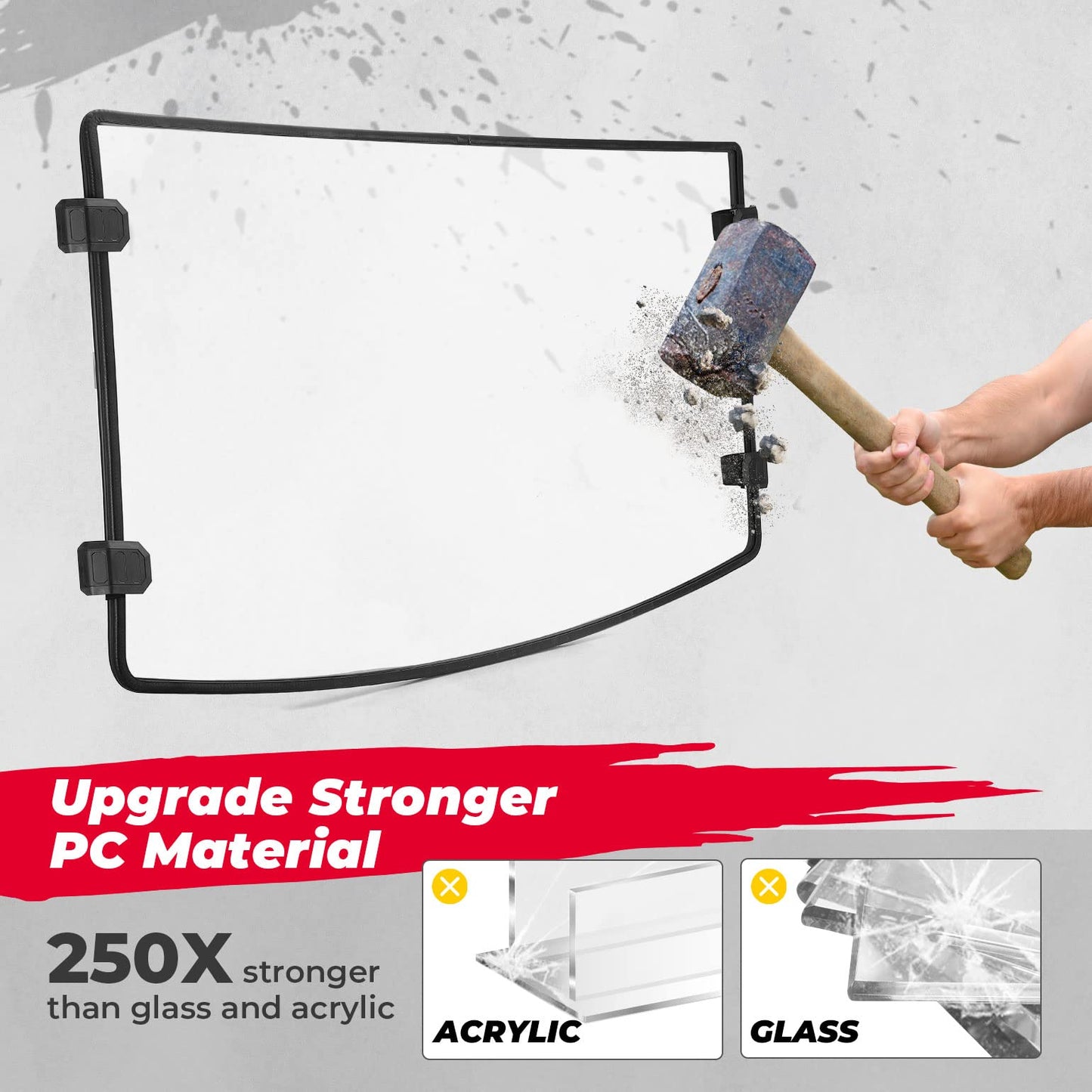 Kemimoto Front Windshield Hard Coated PC for Ranger XP 1000/Crew
