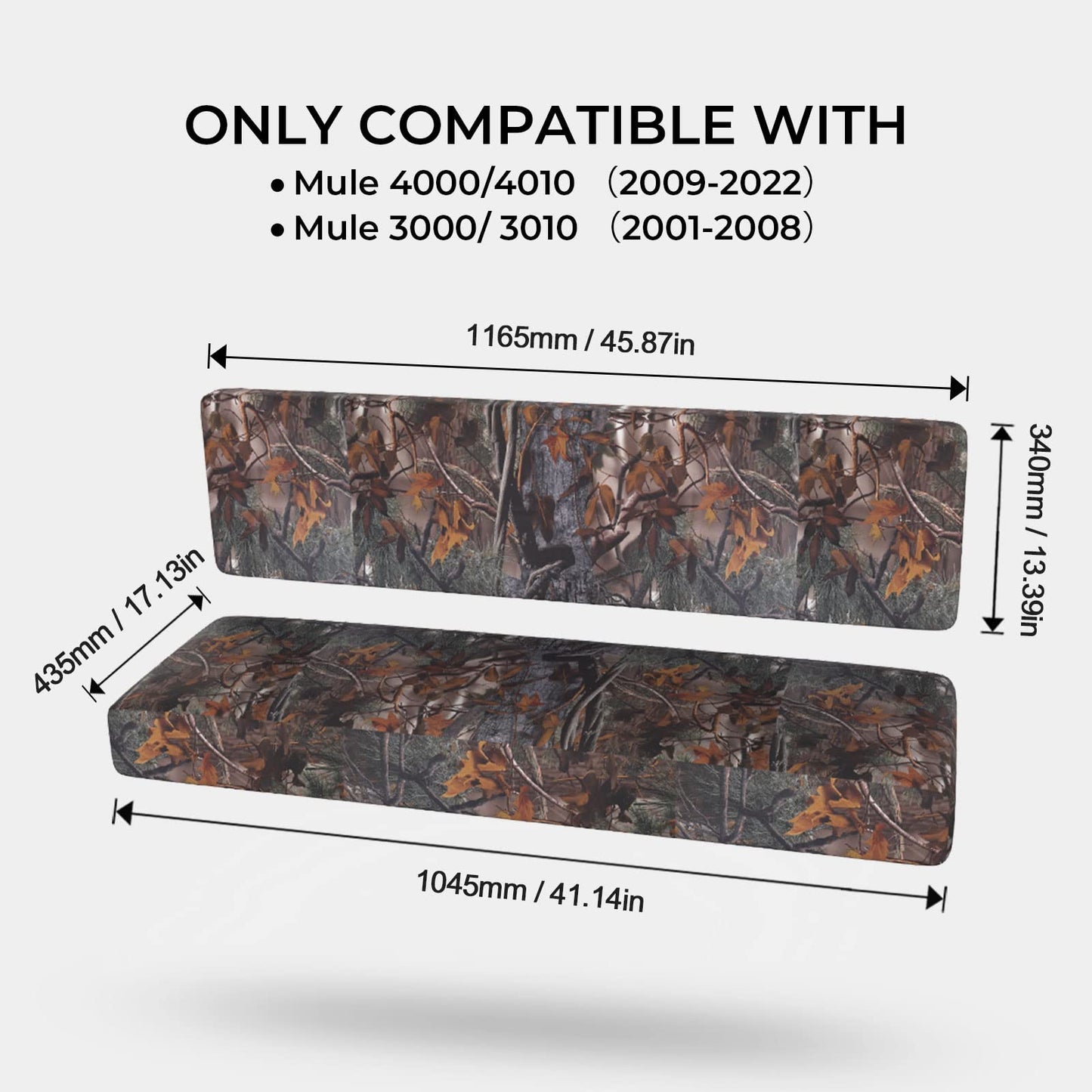 Kemimoto UTV Camo Seat Cover for Kawasaki Mule
