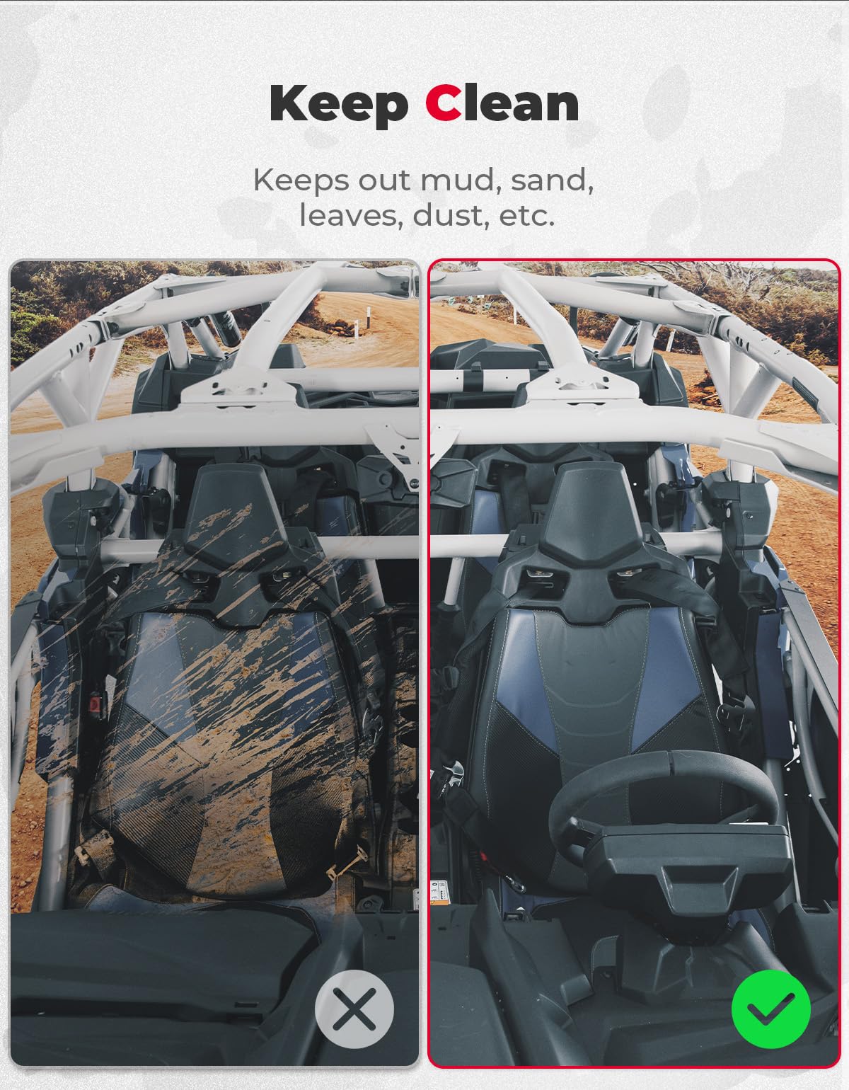 Kemimoto Aluminum Front Doors for Can‑Am Maverick X3 & X3 Max
