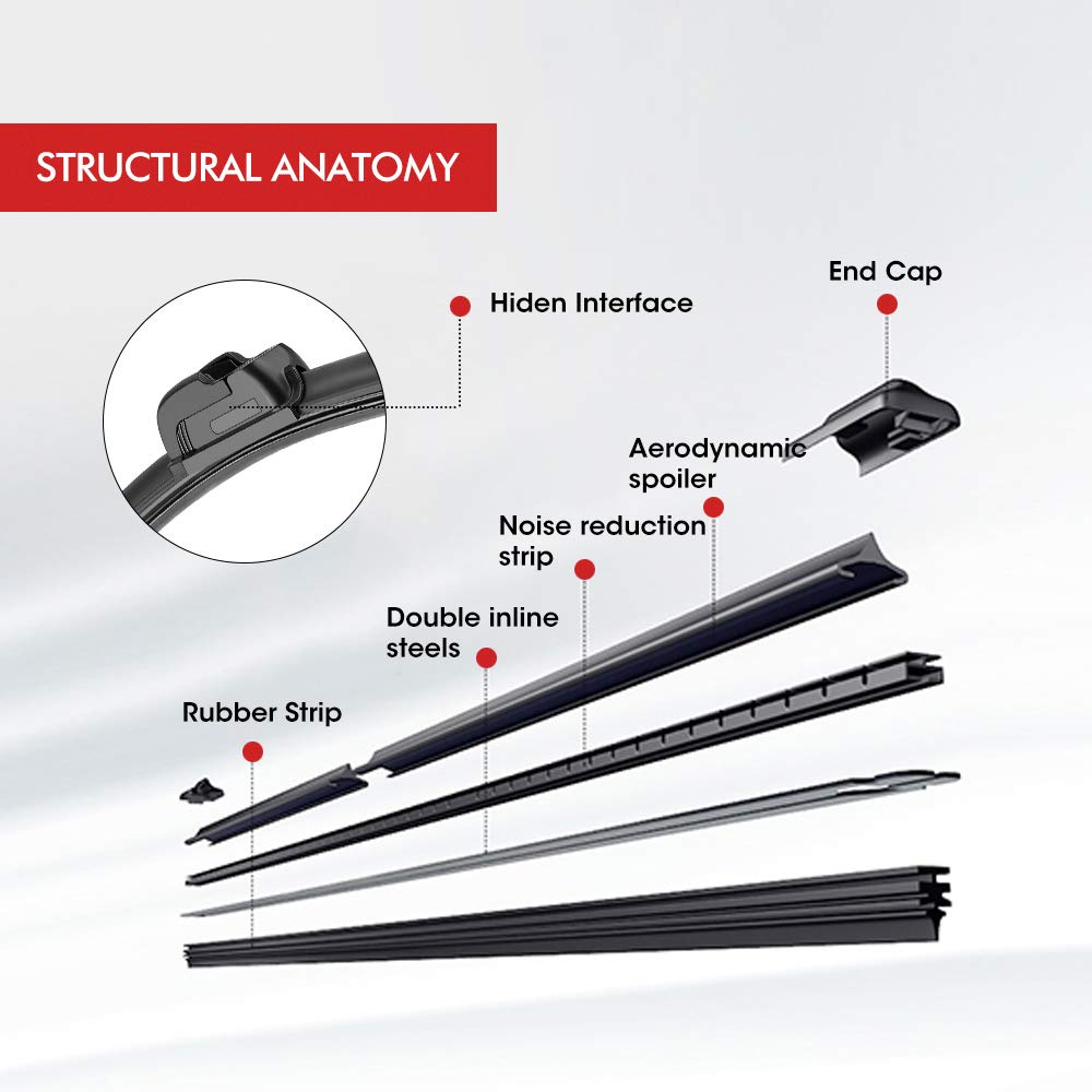 Kemimoto UTV Hand Operated Manual Windshield Wiper Kit 1 PCS