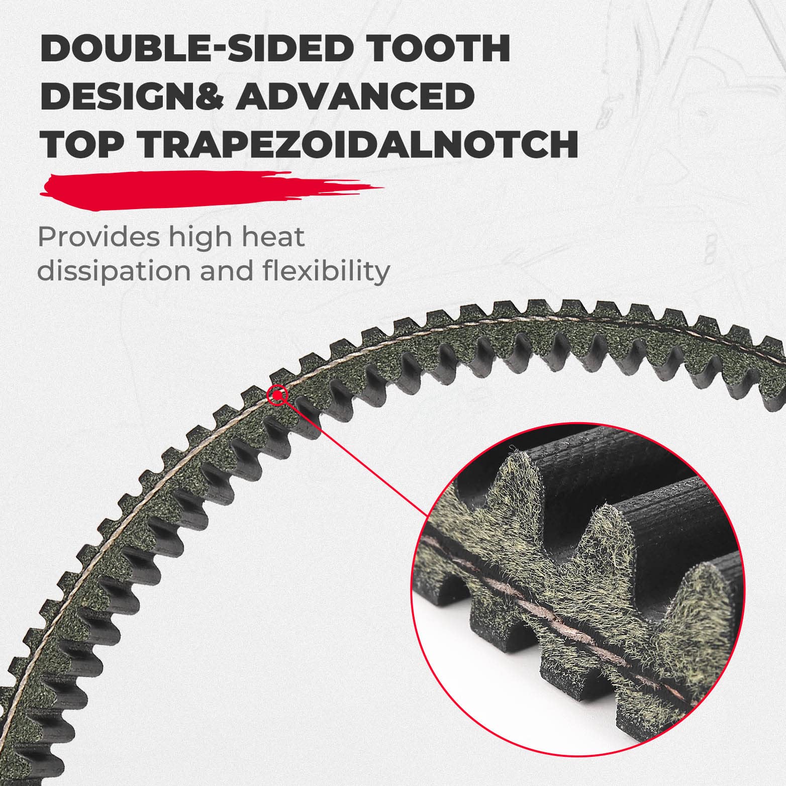 Kemimoto Drive Belt for Polaris General & RZR XP 1000