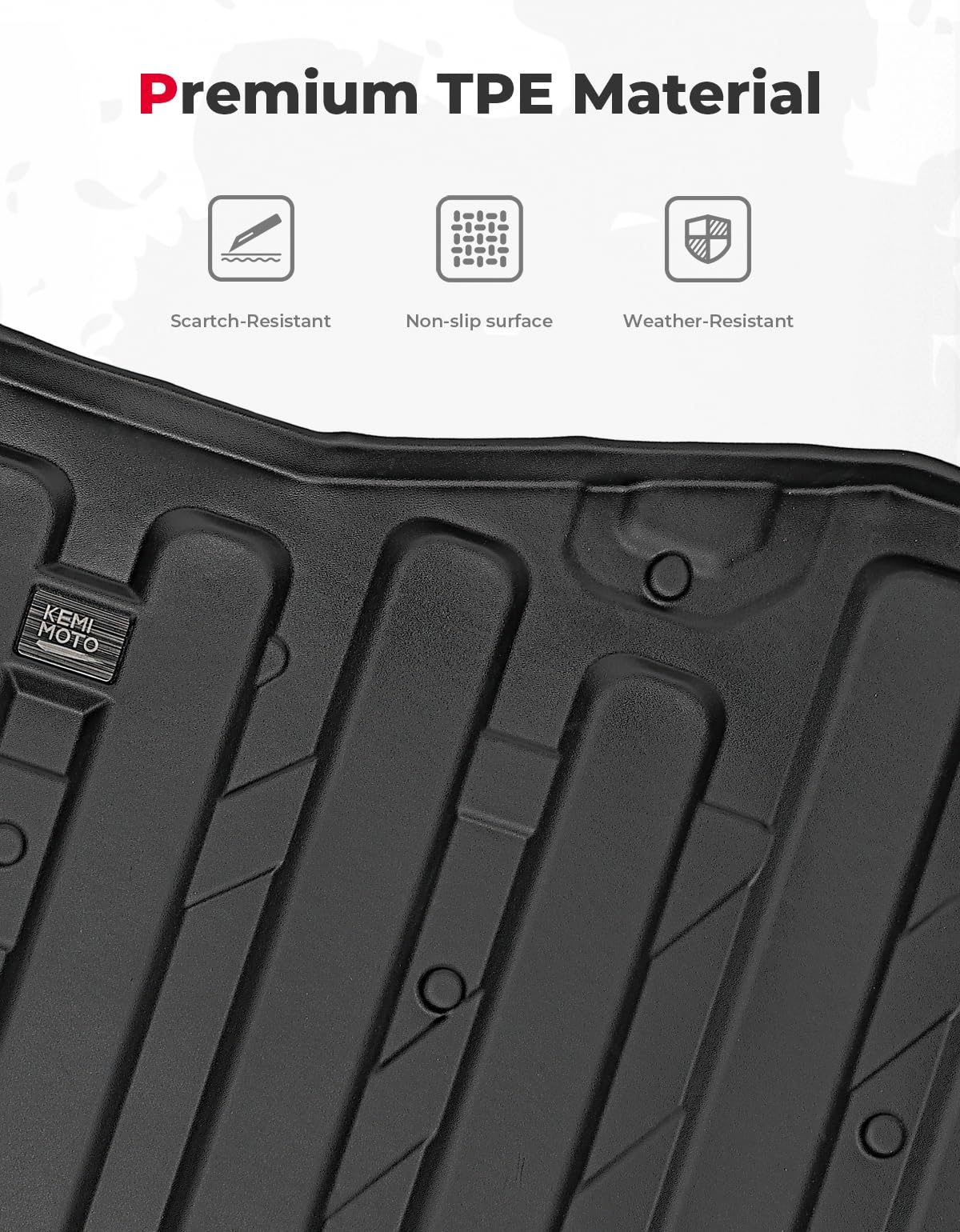 Kemimoto UTV Bed Liner Mat for Honda Pioneer 1000 2016-2025