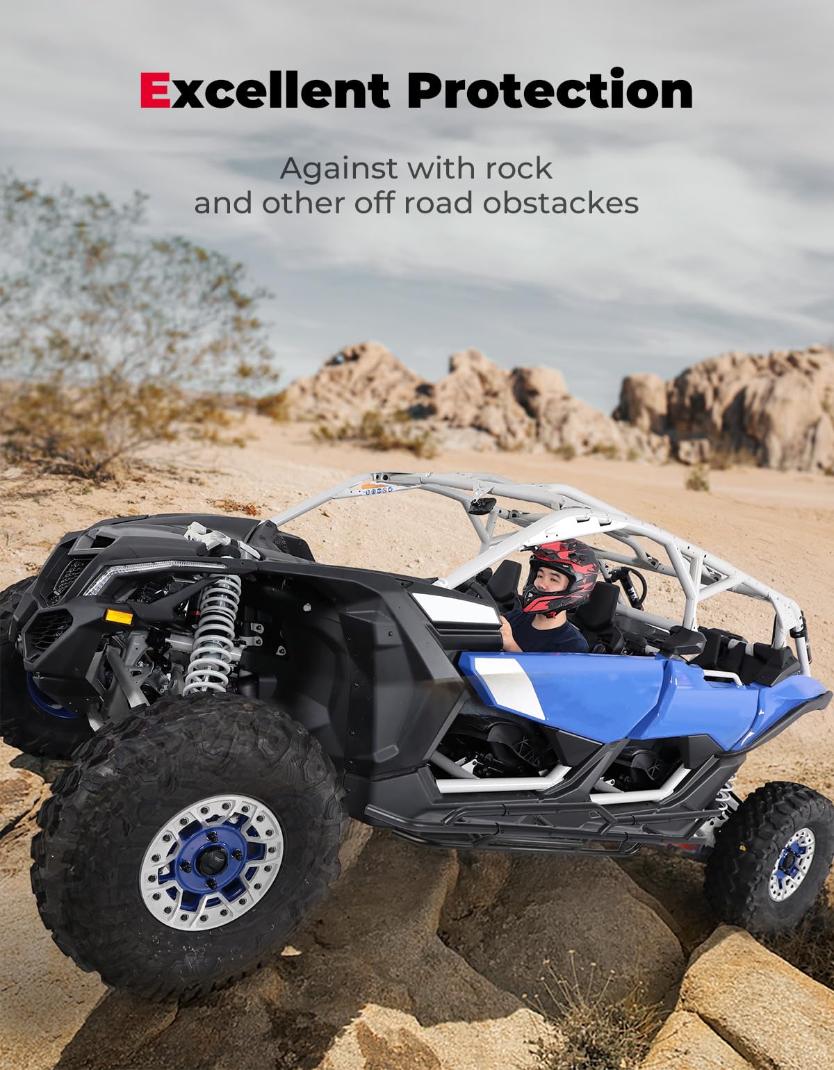 Kemimoto Heavy-Duty Steel Nerf Bars for Can‑Am Maverick X3 MAX
