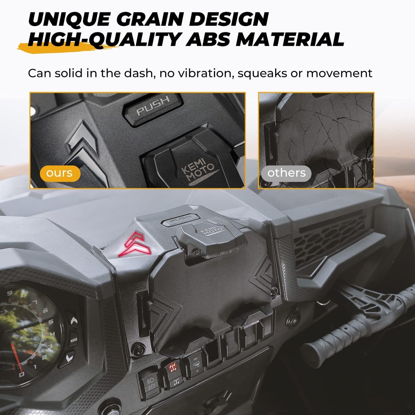 Kemimoto Tablet Mount Storage Box for Polaris RZR XP 1000