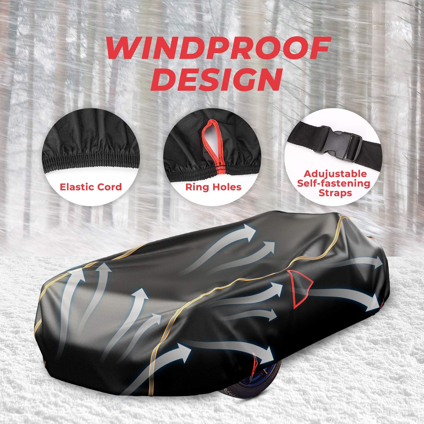 Kemimoto Full Cover and Windshield Deflector for Polaris Slingshot