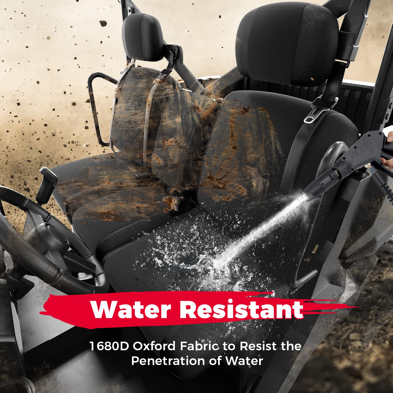 Kemimoto UTV Seat Cover for Can Am Defender HD5|7|8|9|10