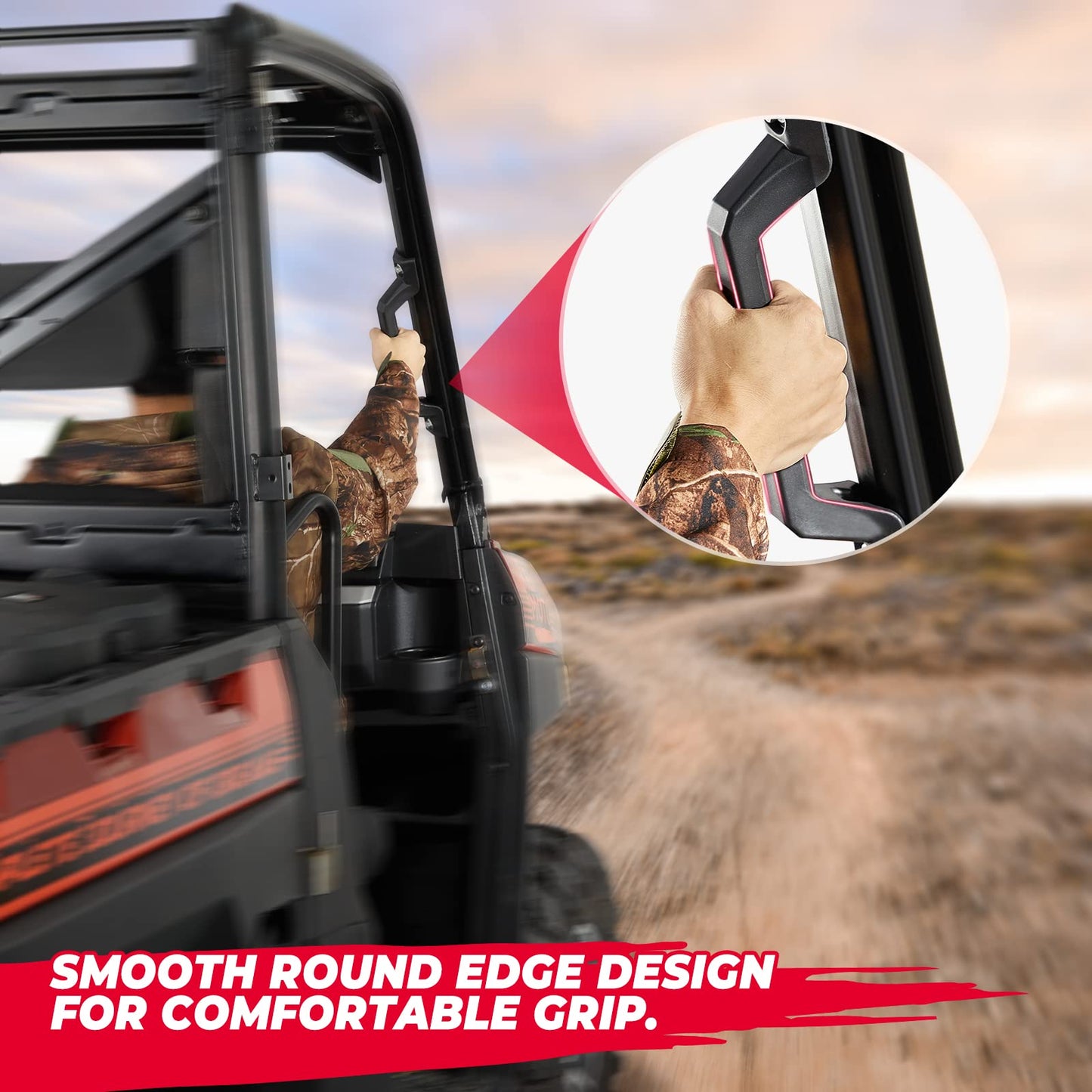 Kemimoto ABS Plastic UTV Grab Handle for Polaris Ranger