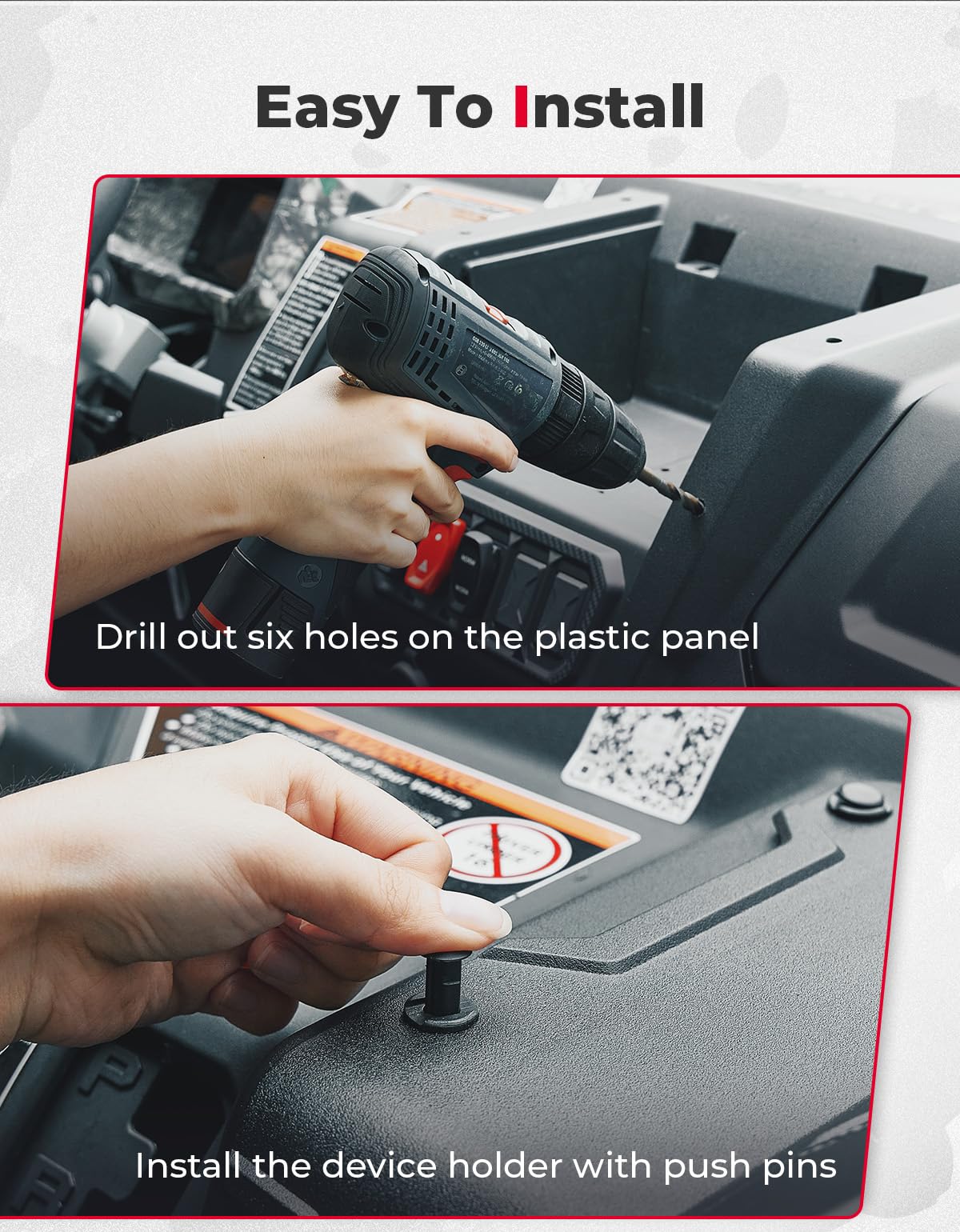 Kemimoto Tablet Holder Adjustable Clamp for Uforce 1000/1000 XL