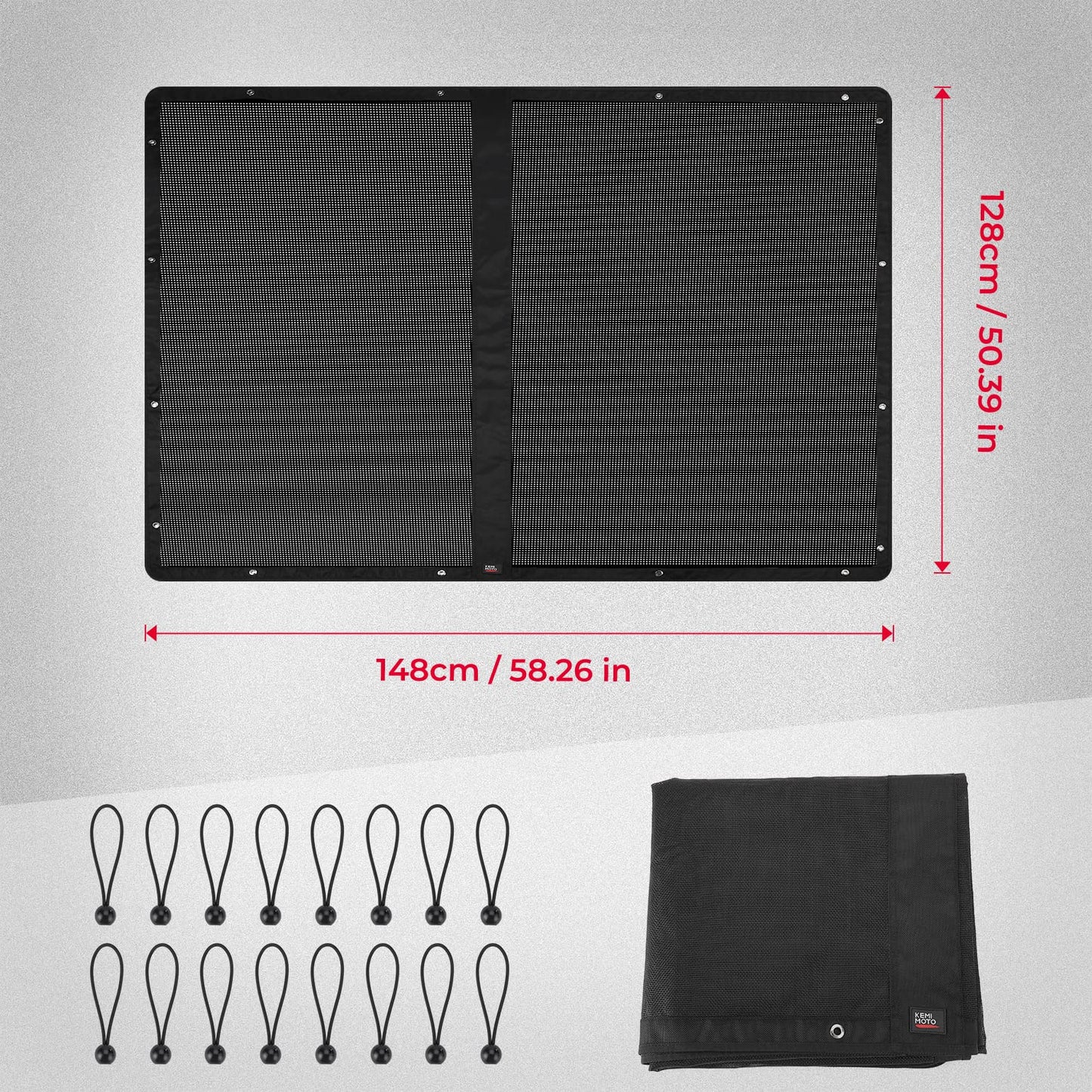 Kemimoto Soft Top Mesh for Polaris Ranger 1000 Crew 2017-2024