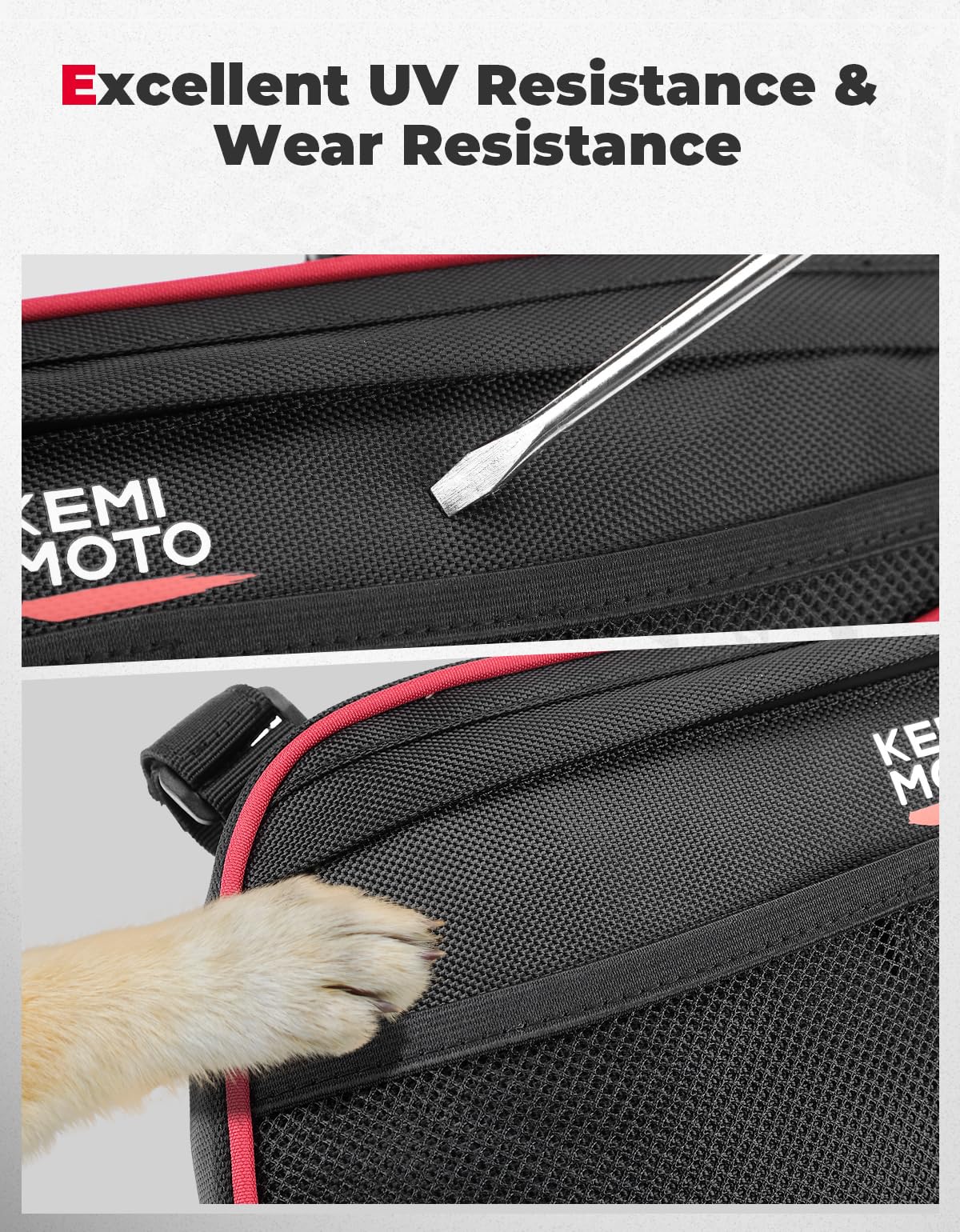 Kemimoto Rear Door Bags 1680D Oxford Fabric for Polaris RZR