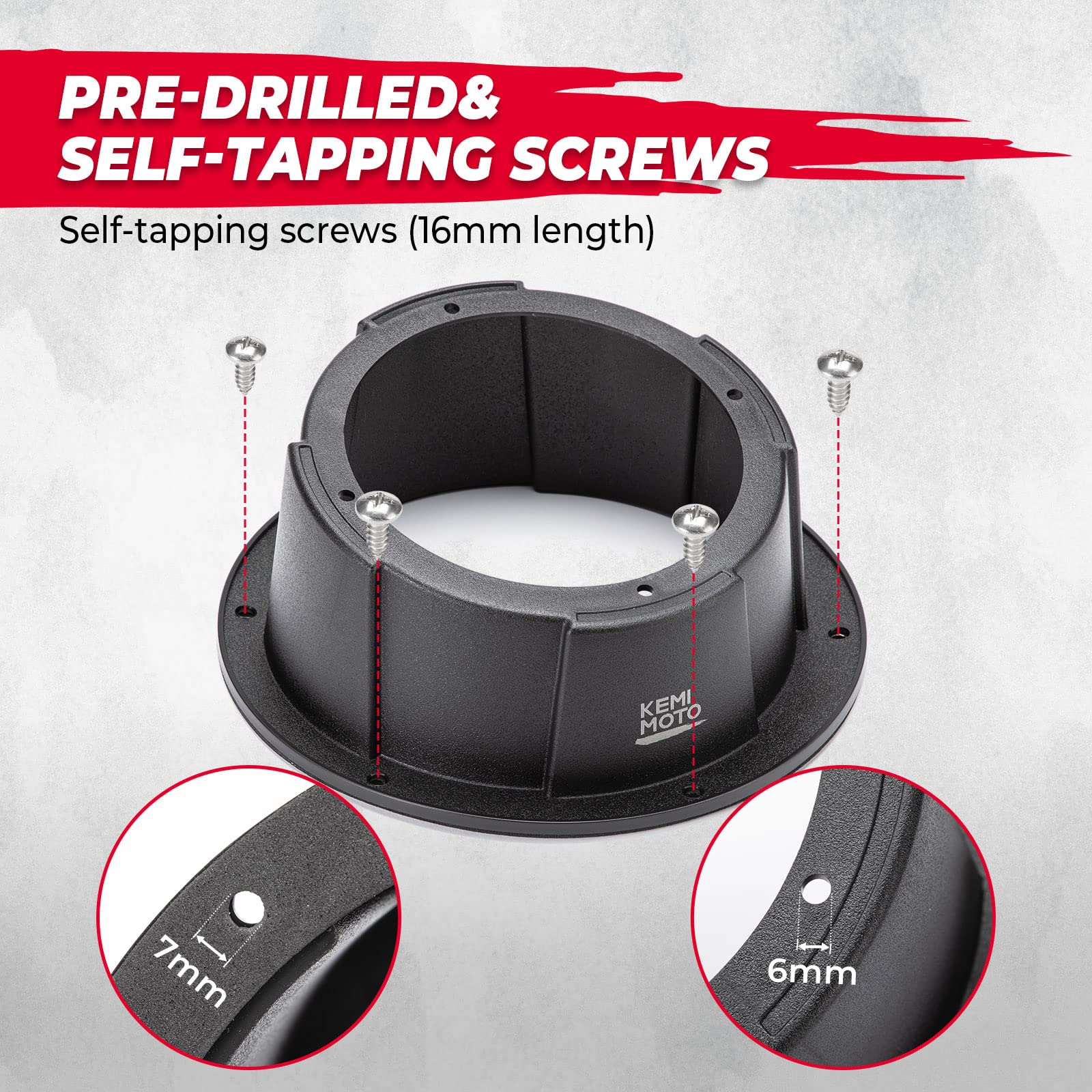 Kemimoto 6.5 Inch Speaker Pod for UTVs, RVs, Cars