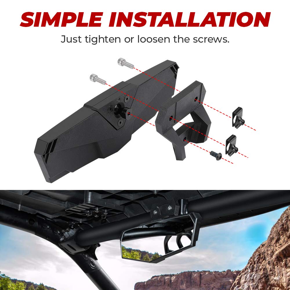Kemimoto Rear View Mirror for Polaris RZR PRO XP Turbo