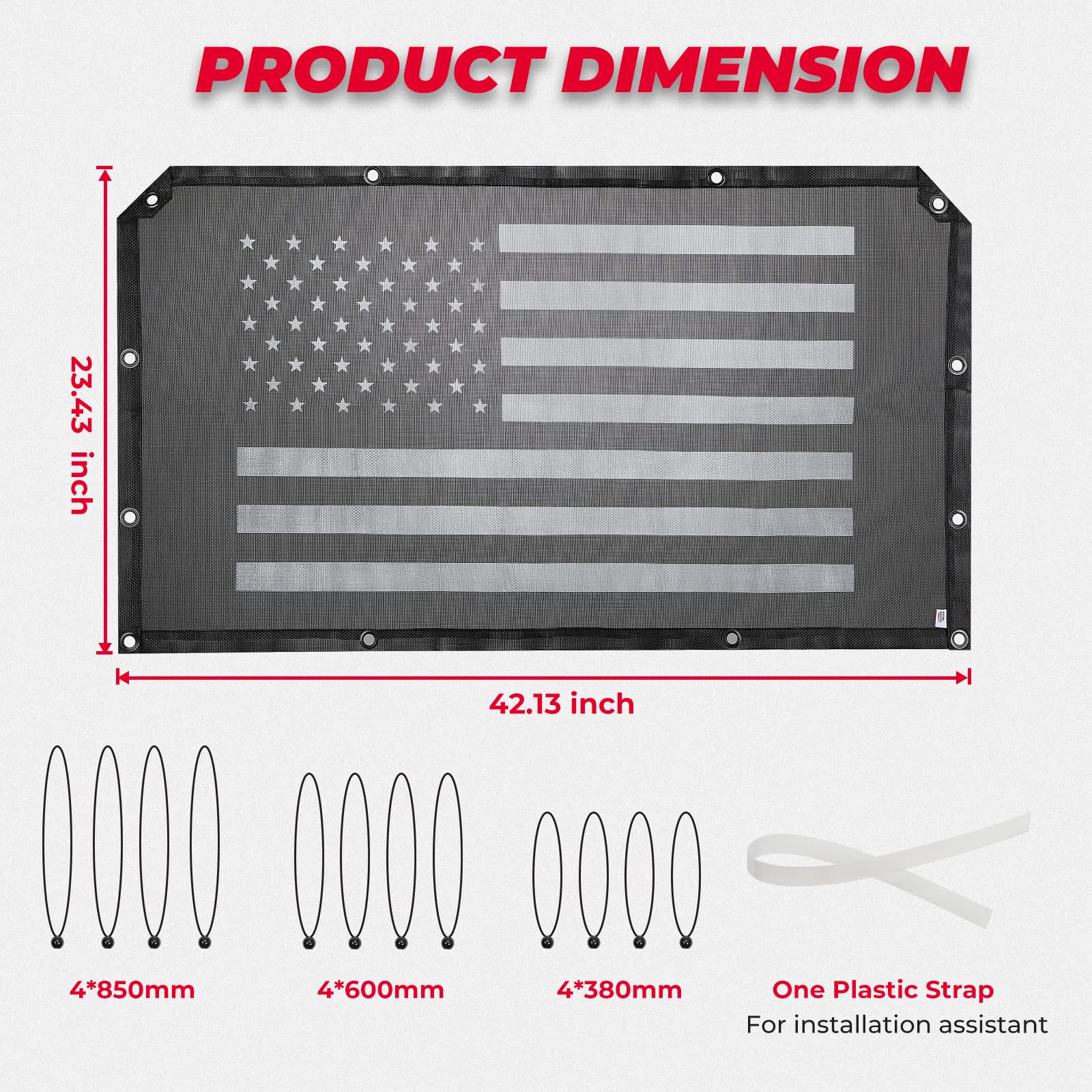 Kemimoto Glory Flag Window Net for Pioneer 500 700 1000