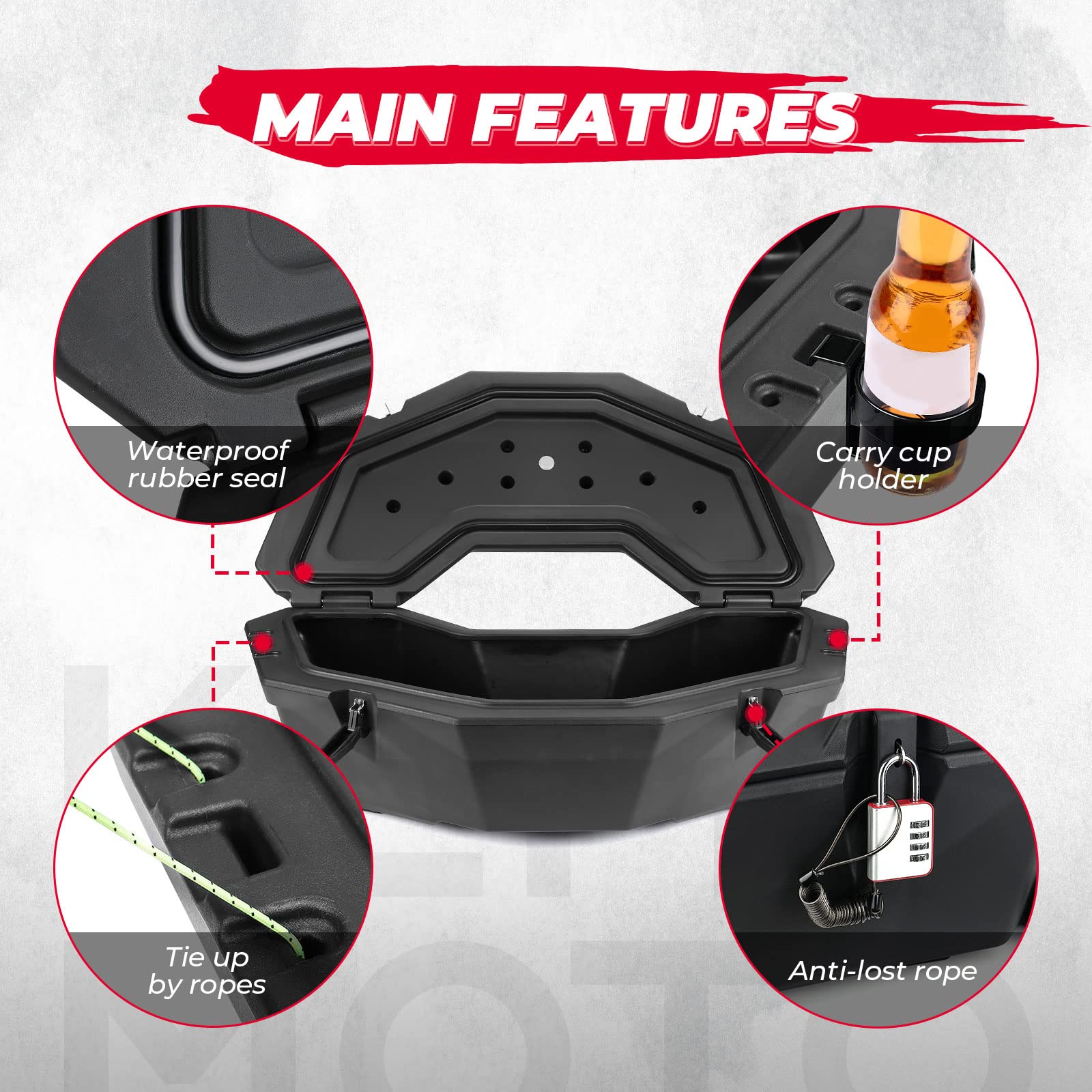 30L Rear Storage Box for Can‑Am X3/Max Outlander