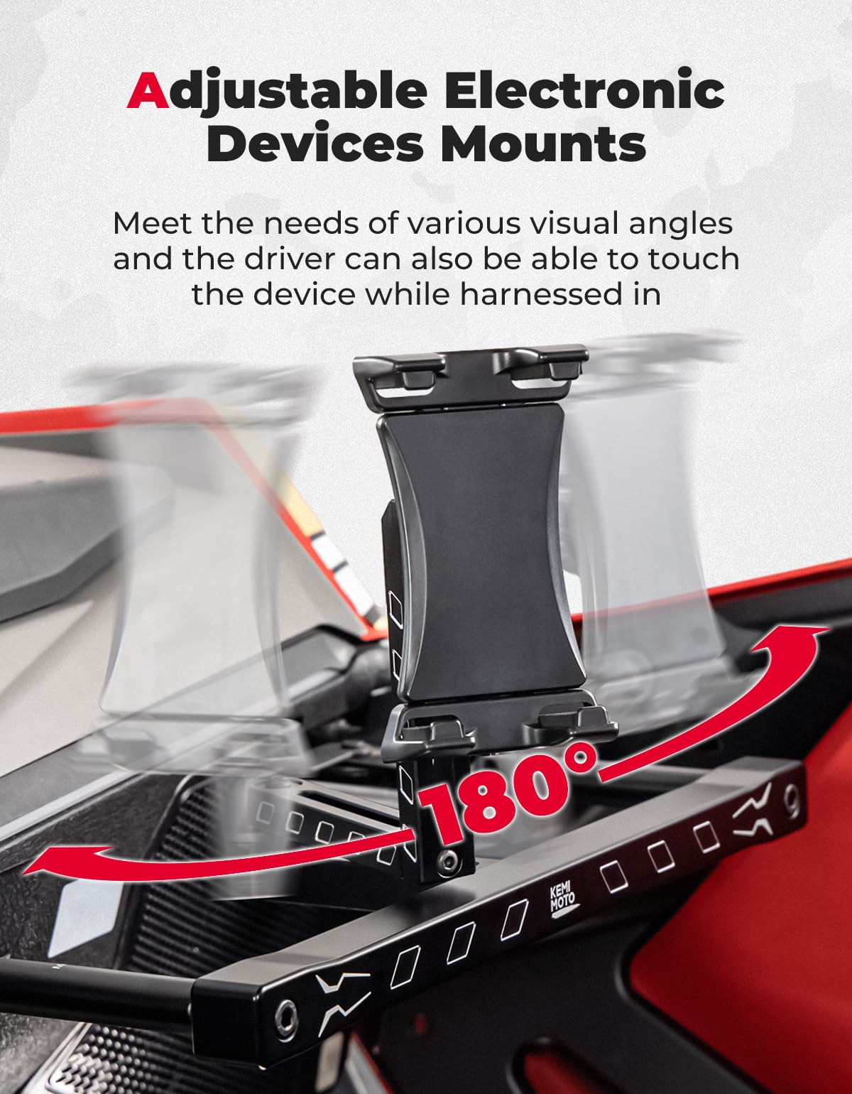 Electronic Device Mounts with Grab Bar For RZR PRO XP/R/Turbo R