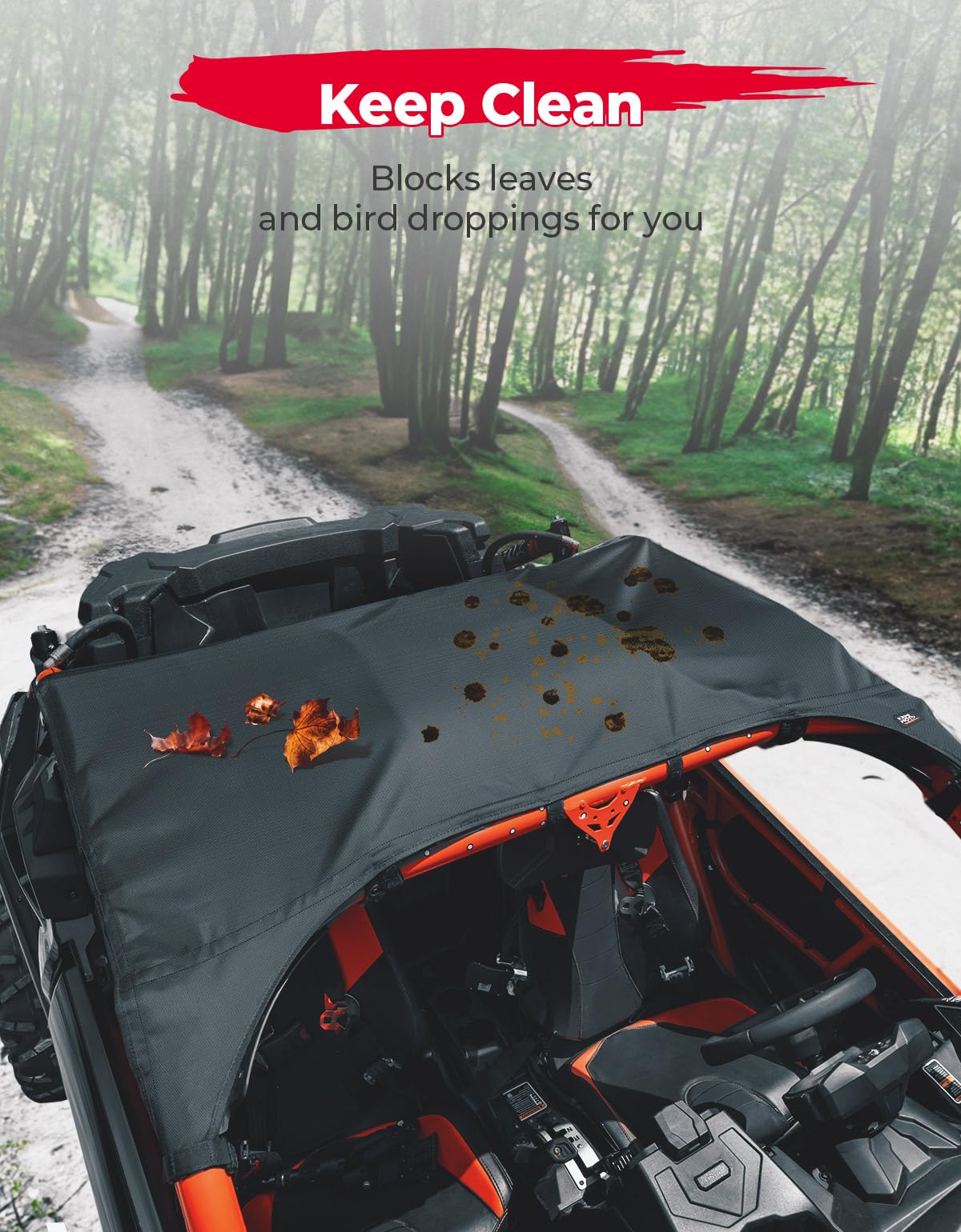 Kemimoto UV‑Resistant Soft Top Roof for Can‑Am Maverick X3