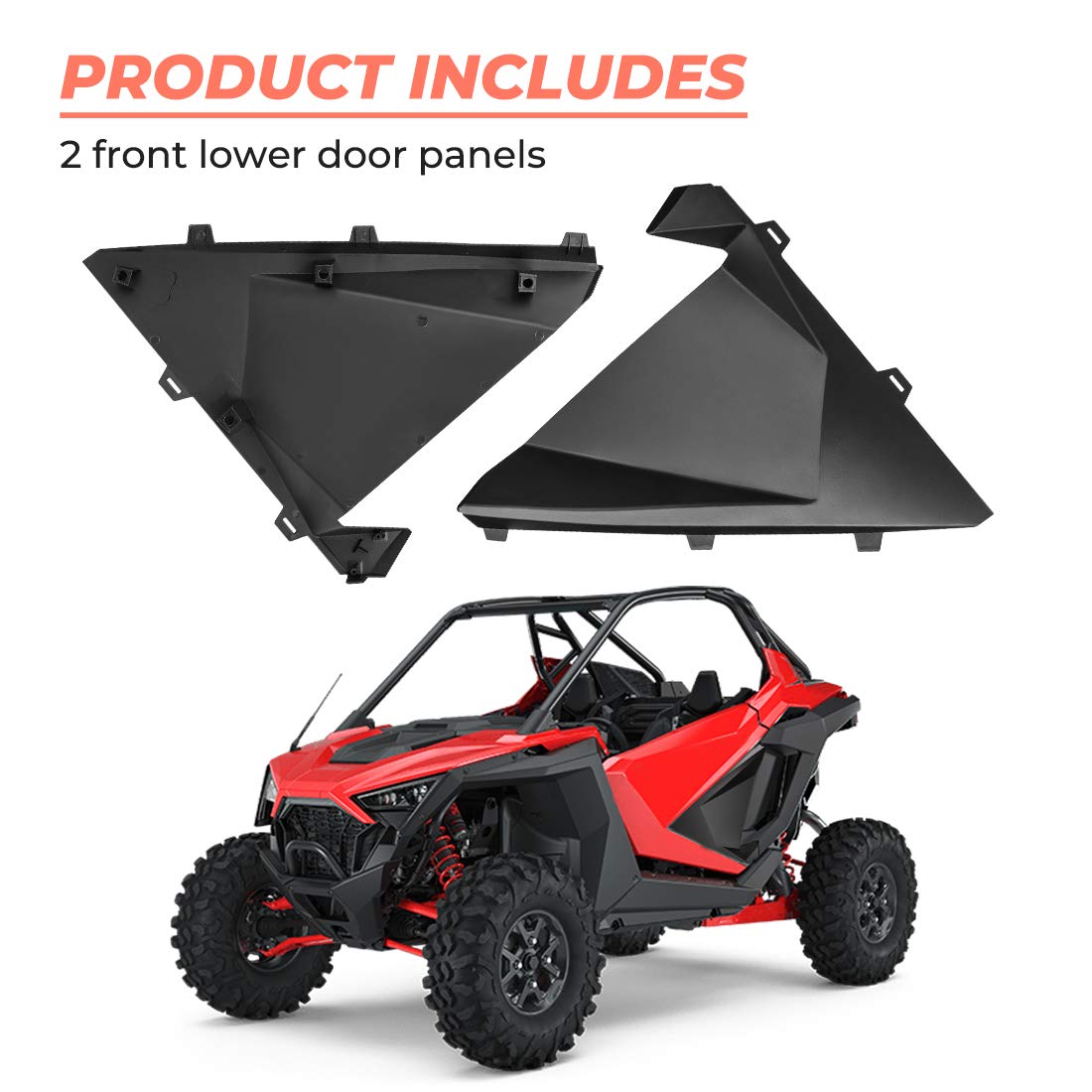 Kemimoto Half Door Panels Black for RZR Pro XP 2020-2024