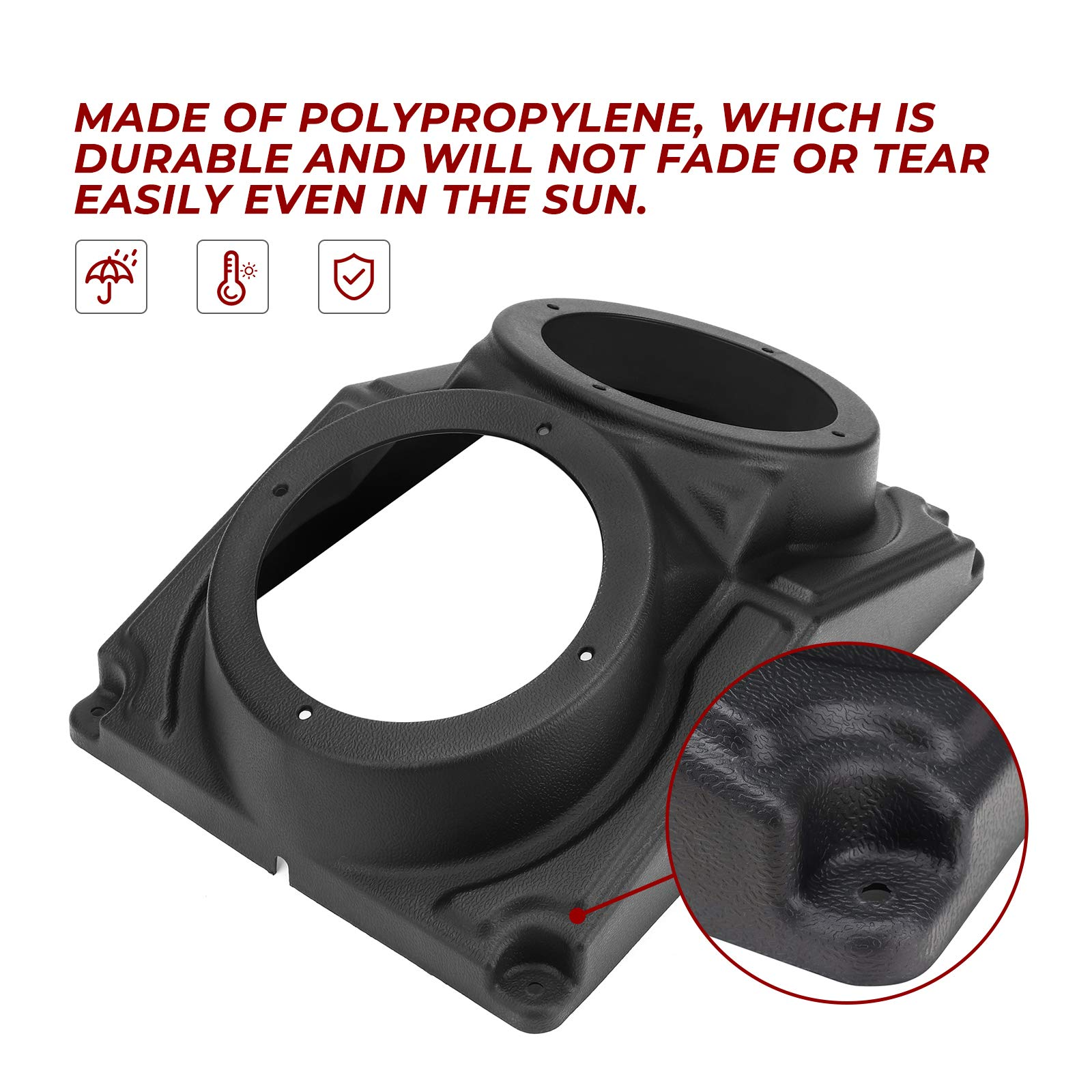 Kemimoto 6.5" Overhead Speaker Mount for UTV, ATV, Golf Cart