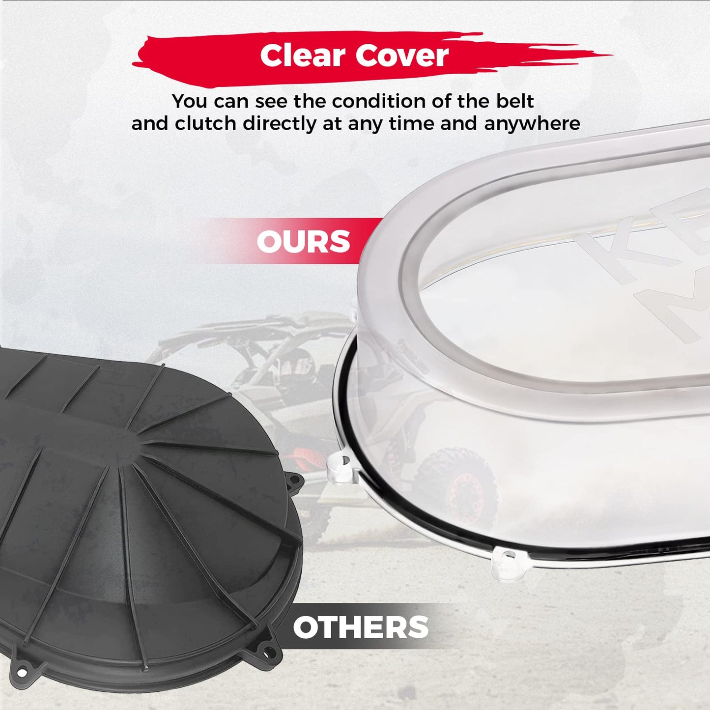 Outer Clutch Cover with RGB LED Strip Lights for Can‑Am Maverick X3/MAX