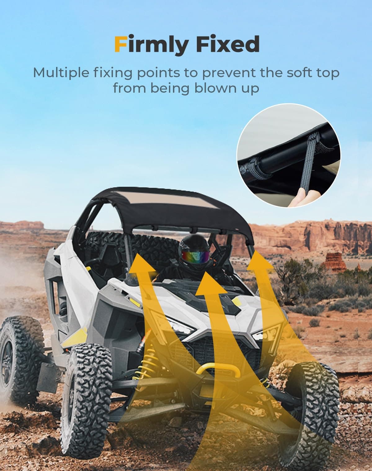 Kemimoto Soft Canvas Roof for Polaris RZR PRO R 2022-2024