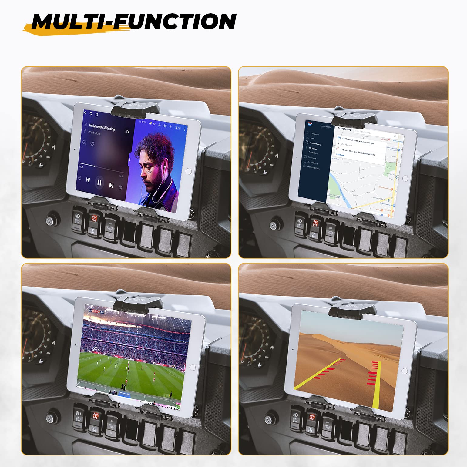 Kemimoto Tablet GPS Mount With Storage For RZR XP 1000