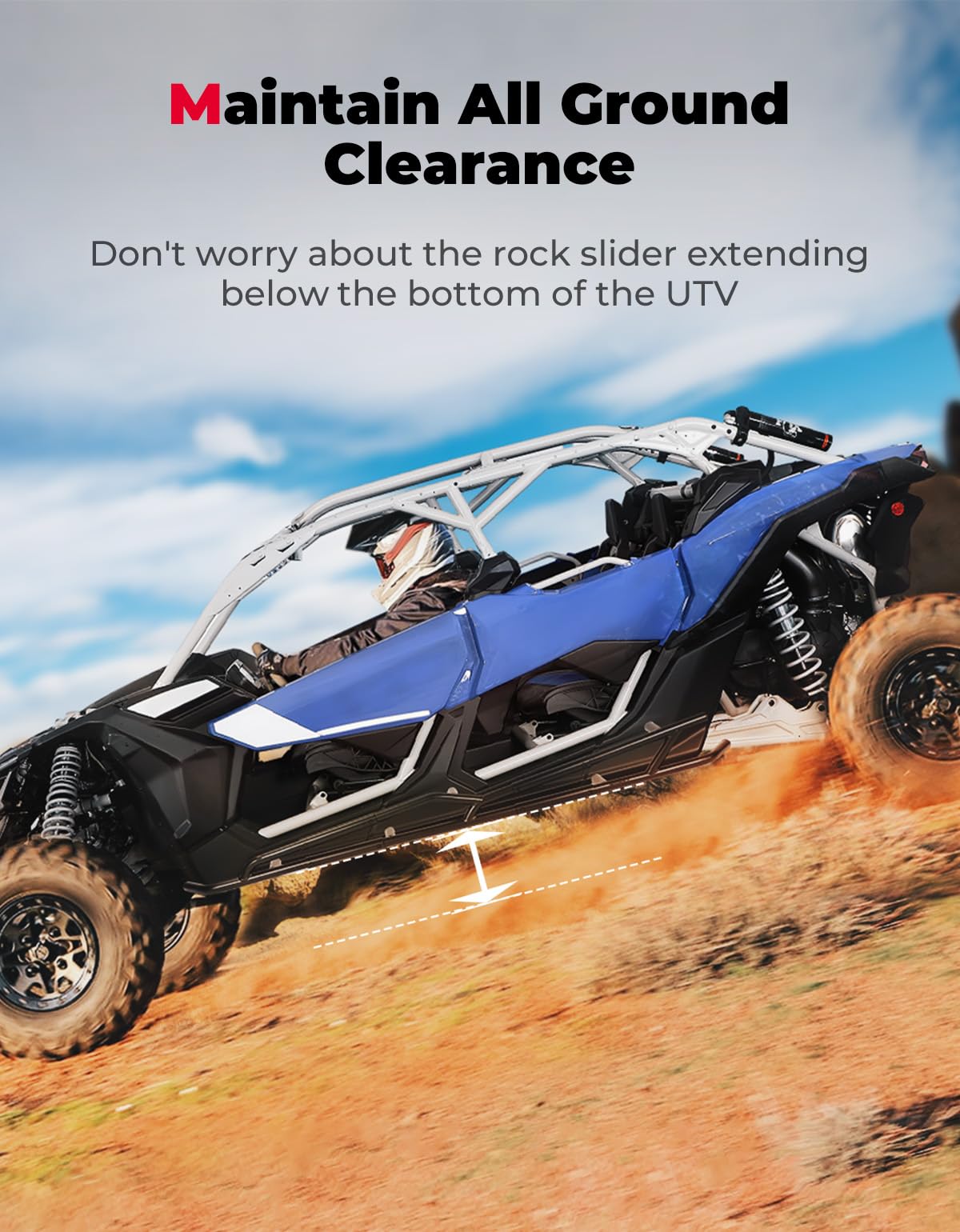 Kemimoto Heavy-Duty Steel Nerf Bars for Can‑Am Maverick X3 MAX