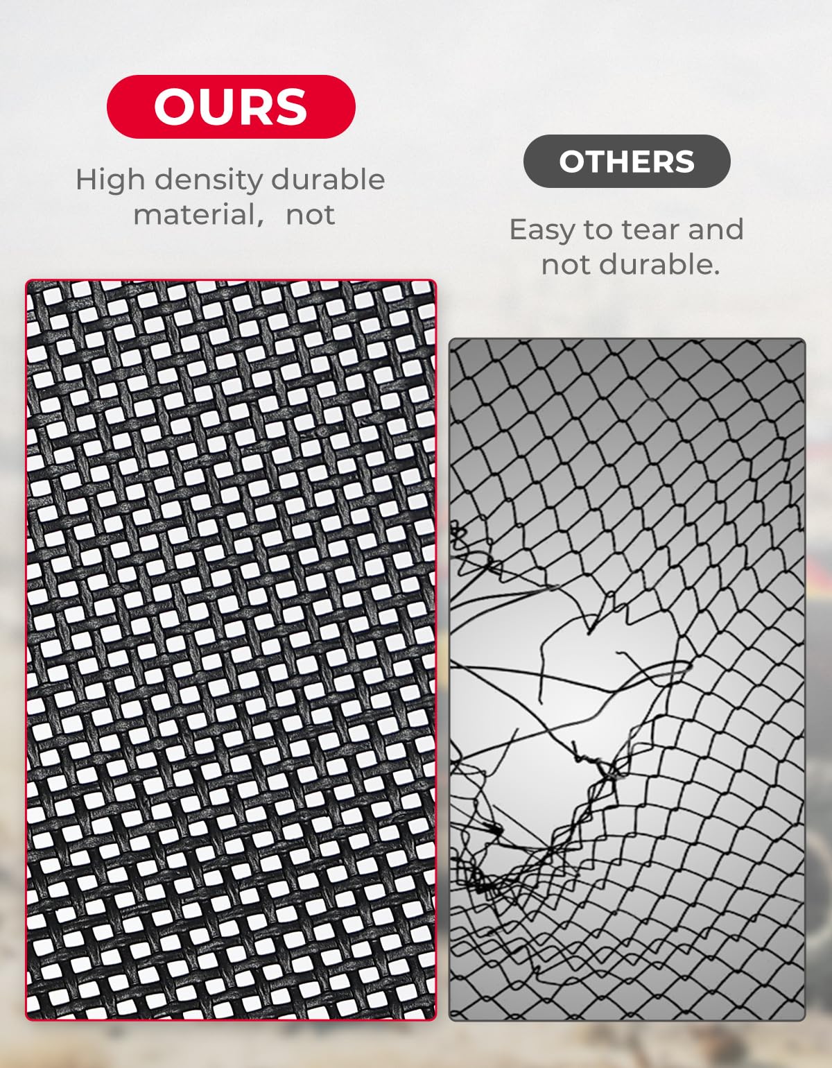 Kemimoto Rear Window Net Soft for CFMOTO UForce 1000 XL