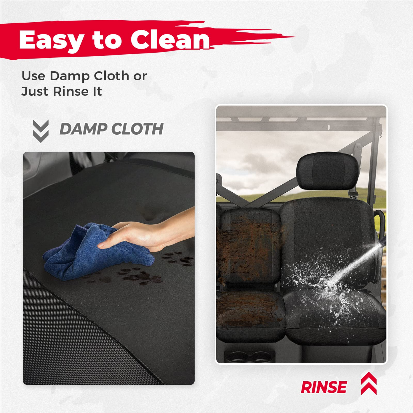 Kemimoto UTV Seat Cover for Can Am Defender HD5|7|8|9|10