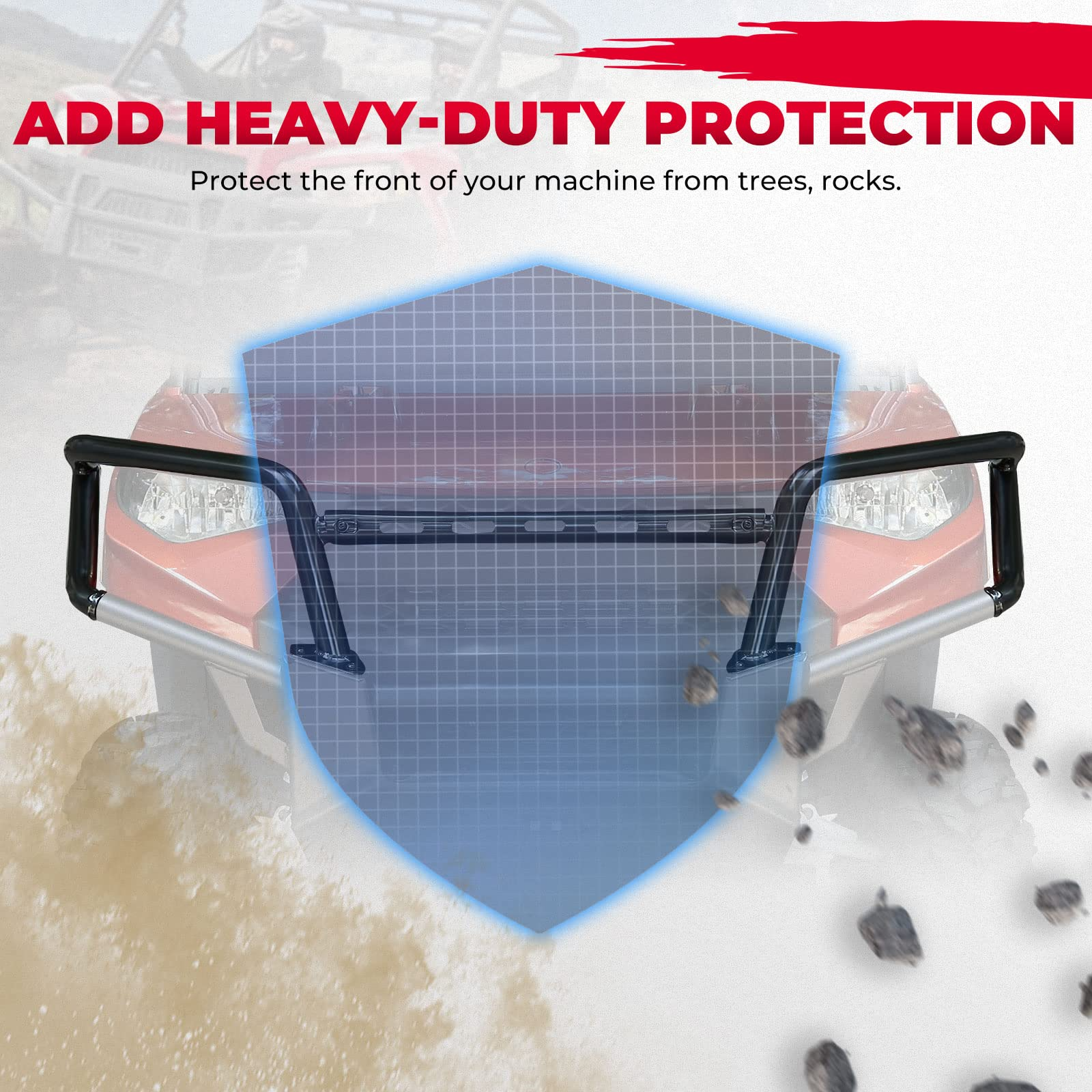 Kemimoto Front Bumper Guard for Polaris Ranger XP 1000